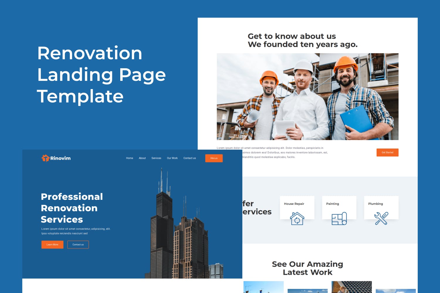 Rinovim – Renovation Landing Page Template