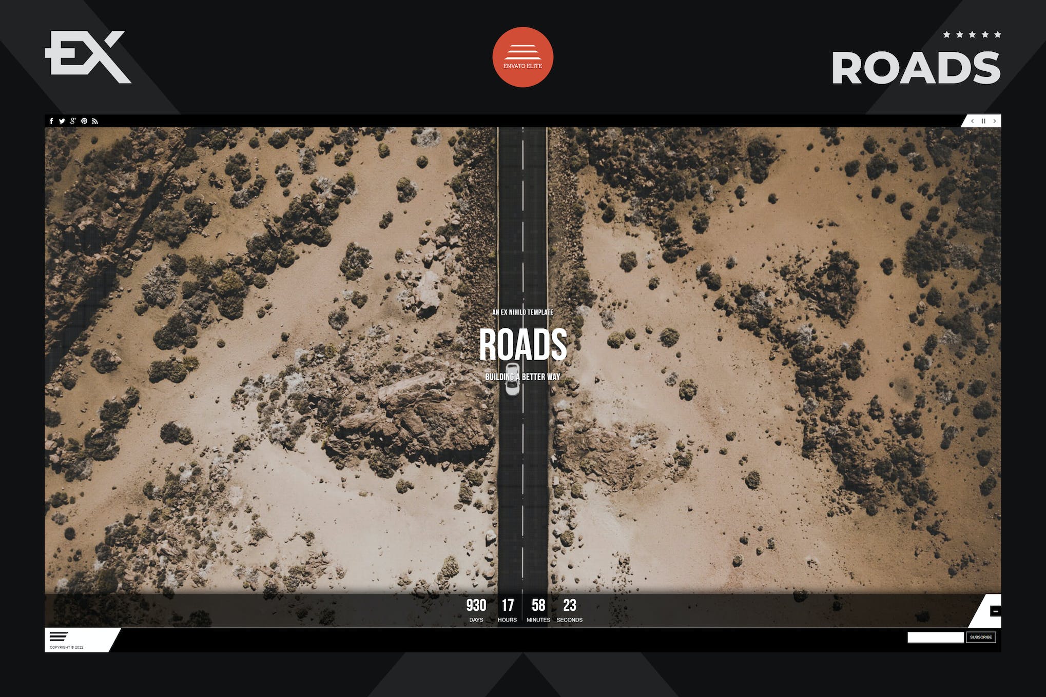 Roads – Responsive Coming Soon Page