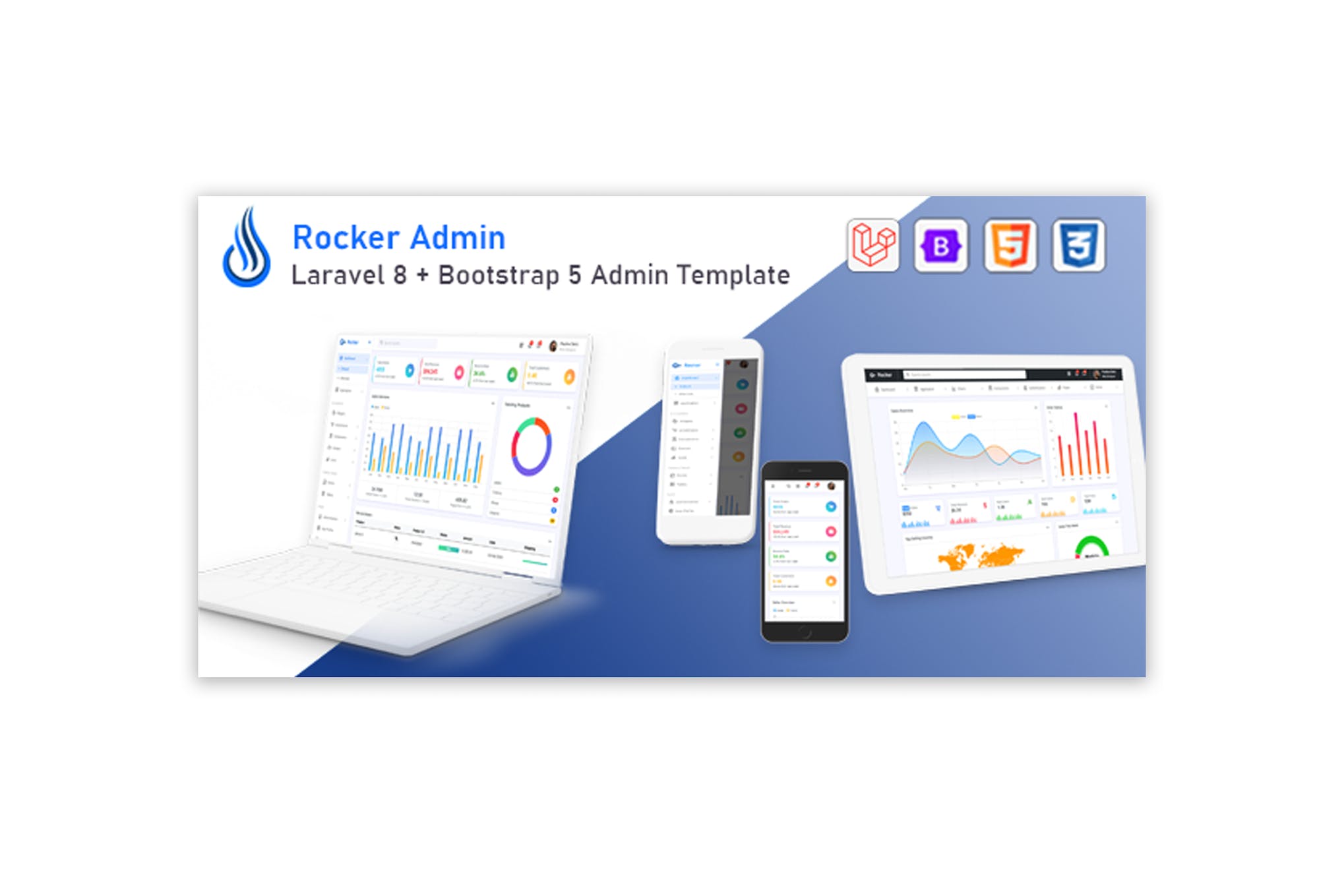 Rocker – Laravel 8 + Bootstrap 5 Admin Template