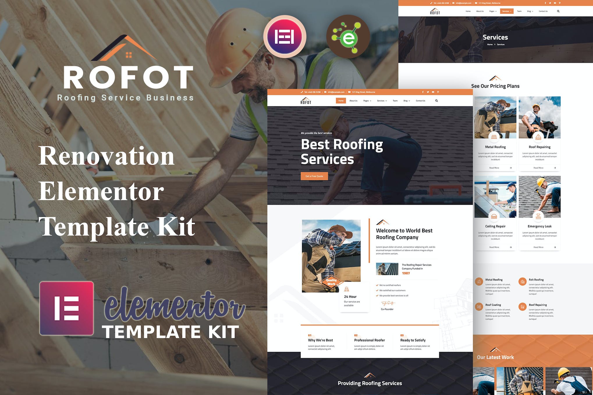 Rofot – Renovation Elementor Template Kit