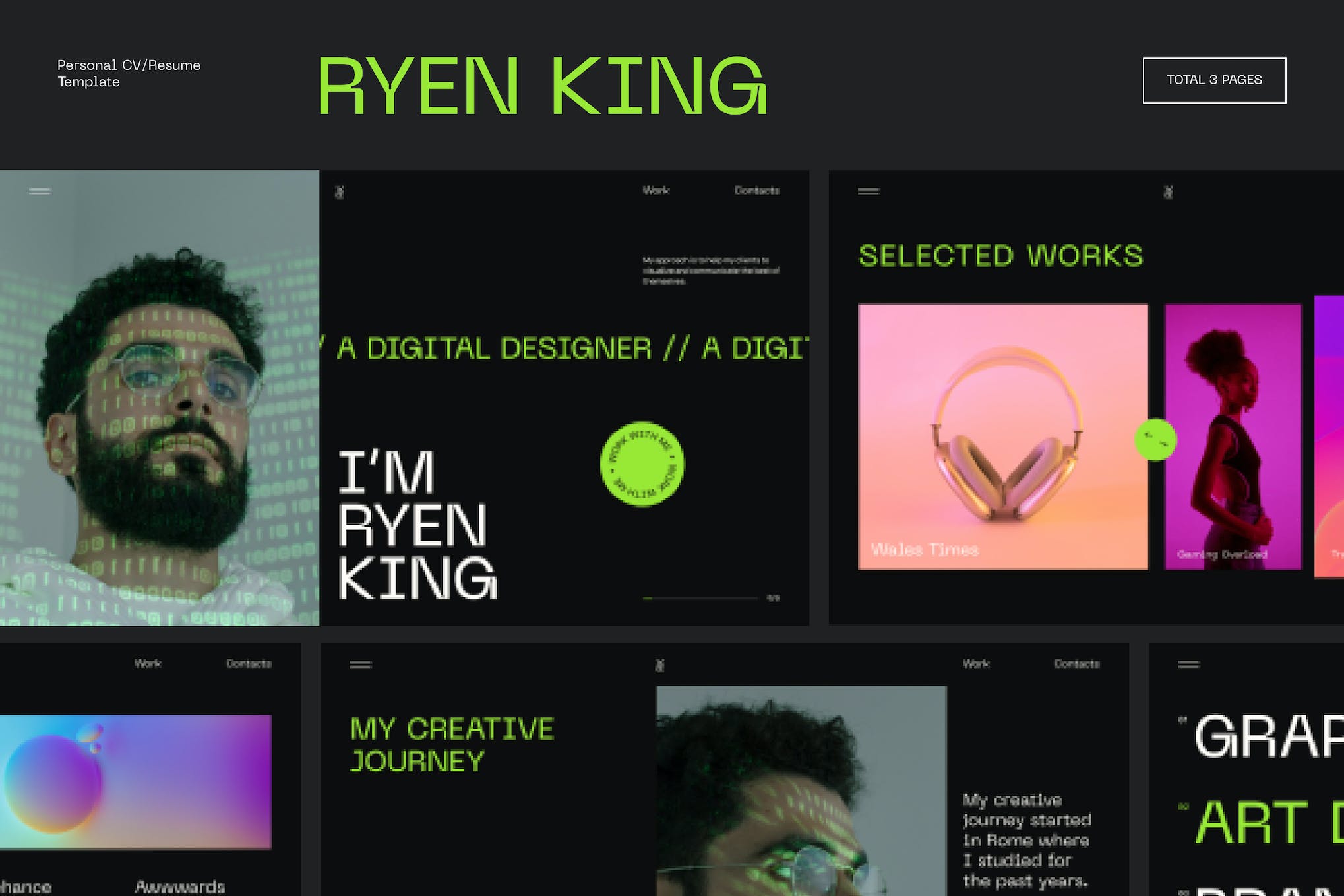 Ryen King – Personal CV/Resume HTML Template