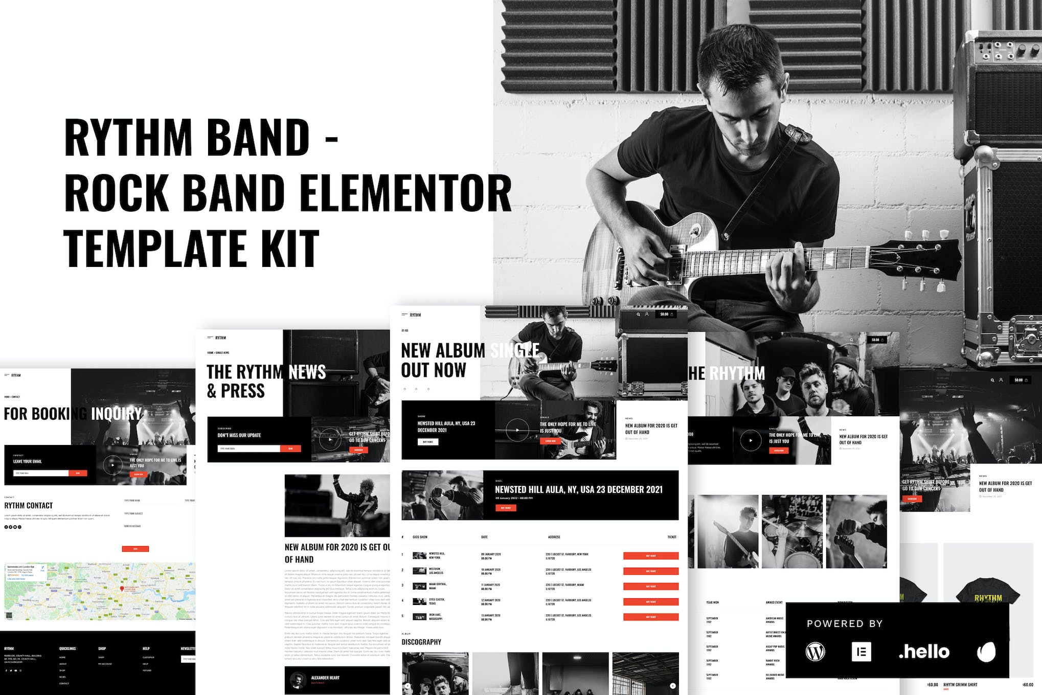 Rythm – Rock Band Elementor Template Kit