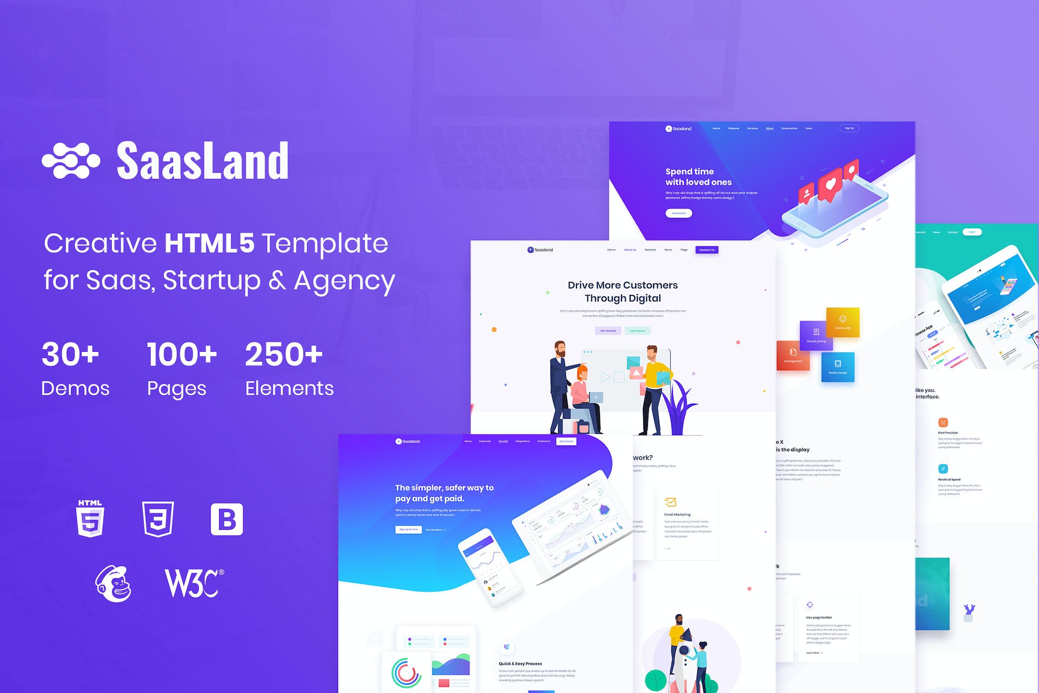 SaasLand – MultiPurpose HTML5 Template