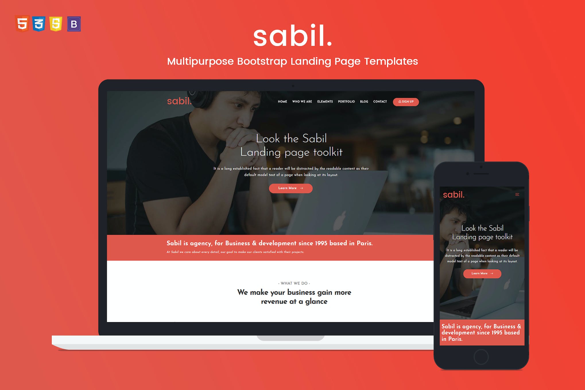 Sabil – Multipurpose Landing Page Templates