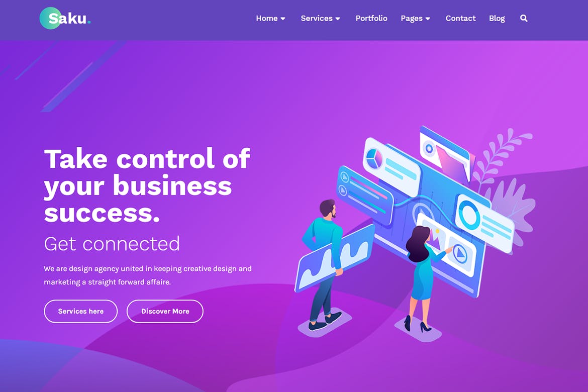 Saku – Business Agency Elementor Template Kit