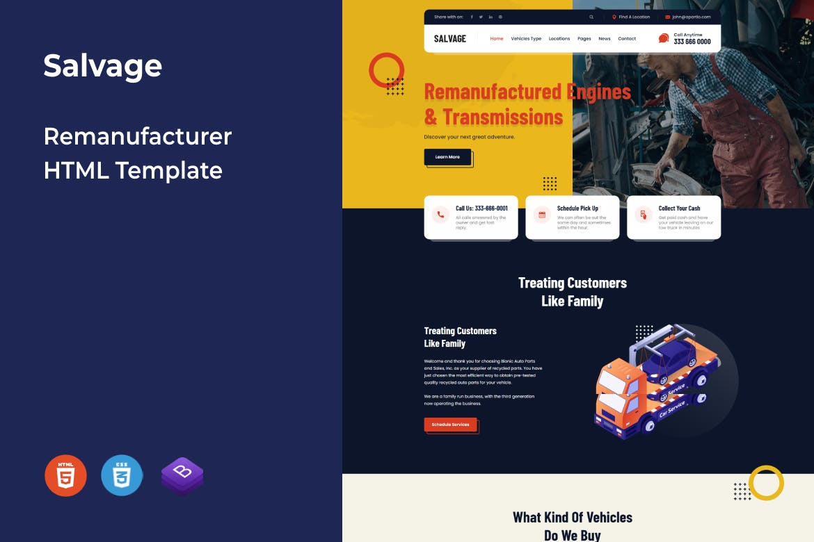 Salvage – Remanufacturer HTML Template