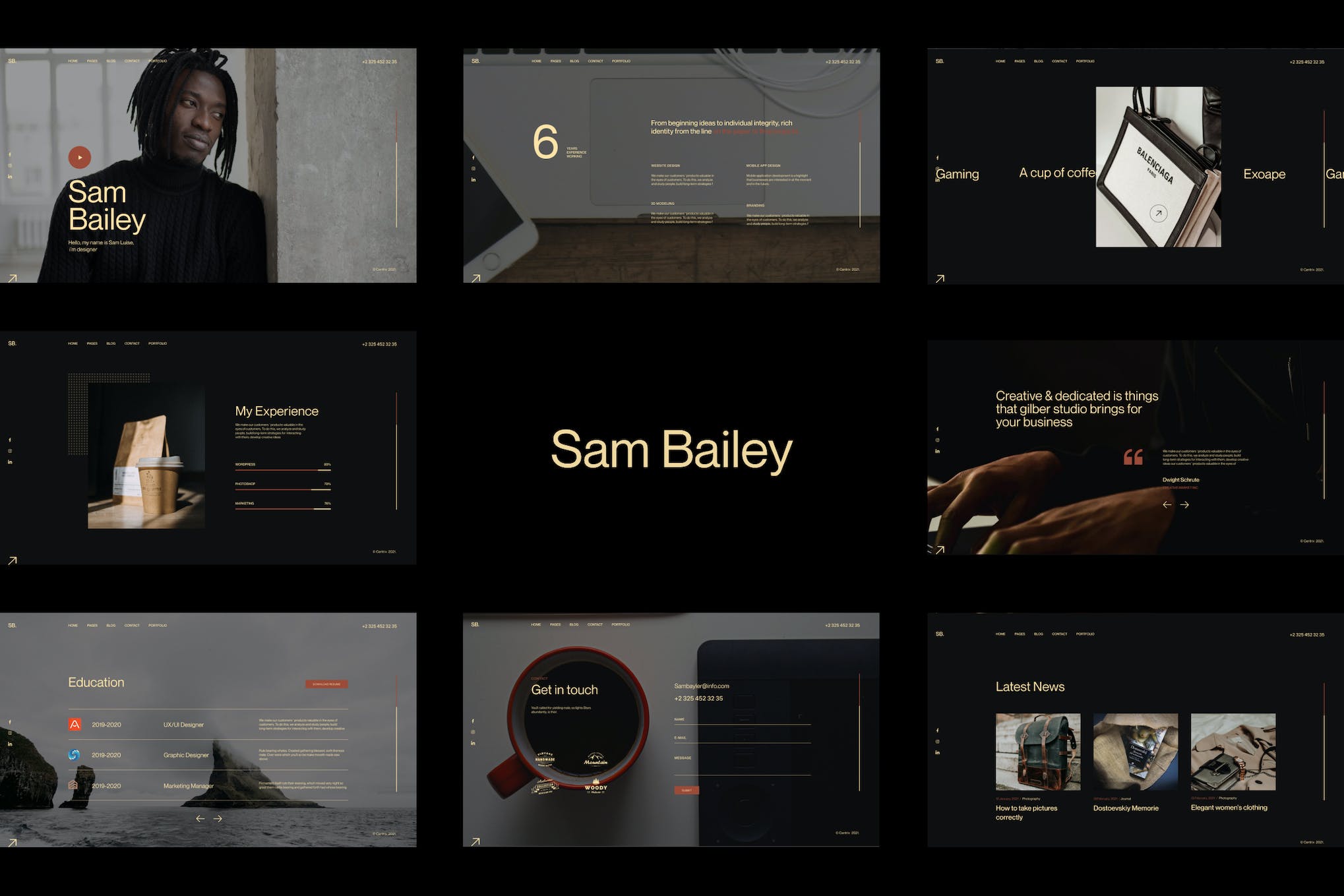 SamBailey – Personal CV/Resume HTML Template