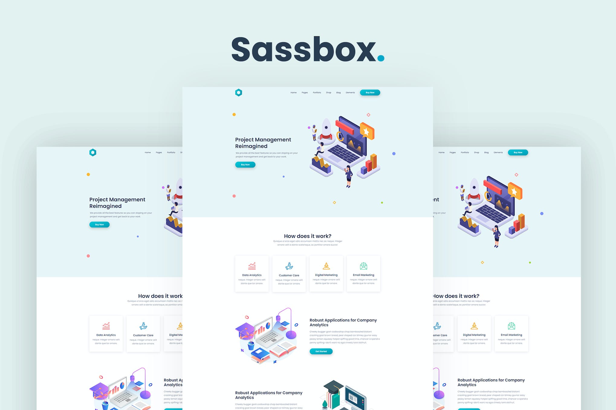 Sassbox – Startup and SaaS Template