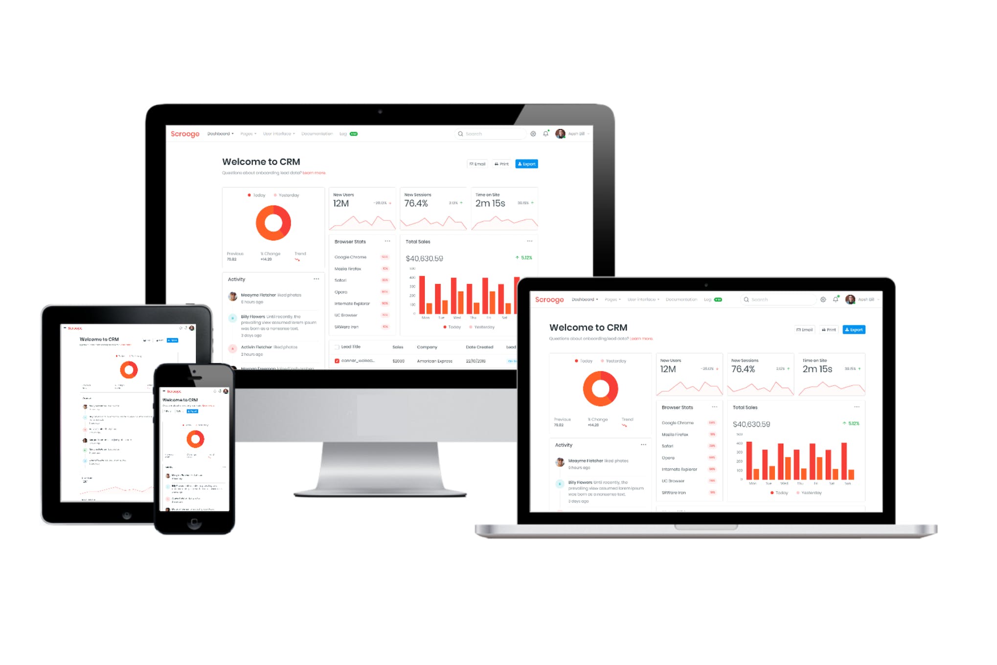 Scrooge – Responsive  Admin Dashboard Template