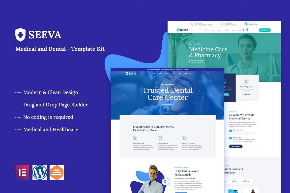 Seeva – Medical & Dental Elementor Template Kit