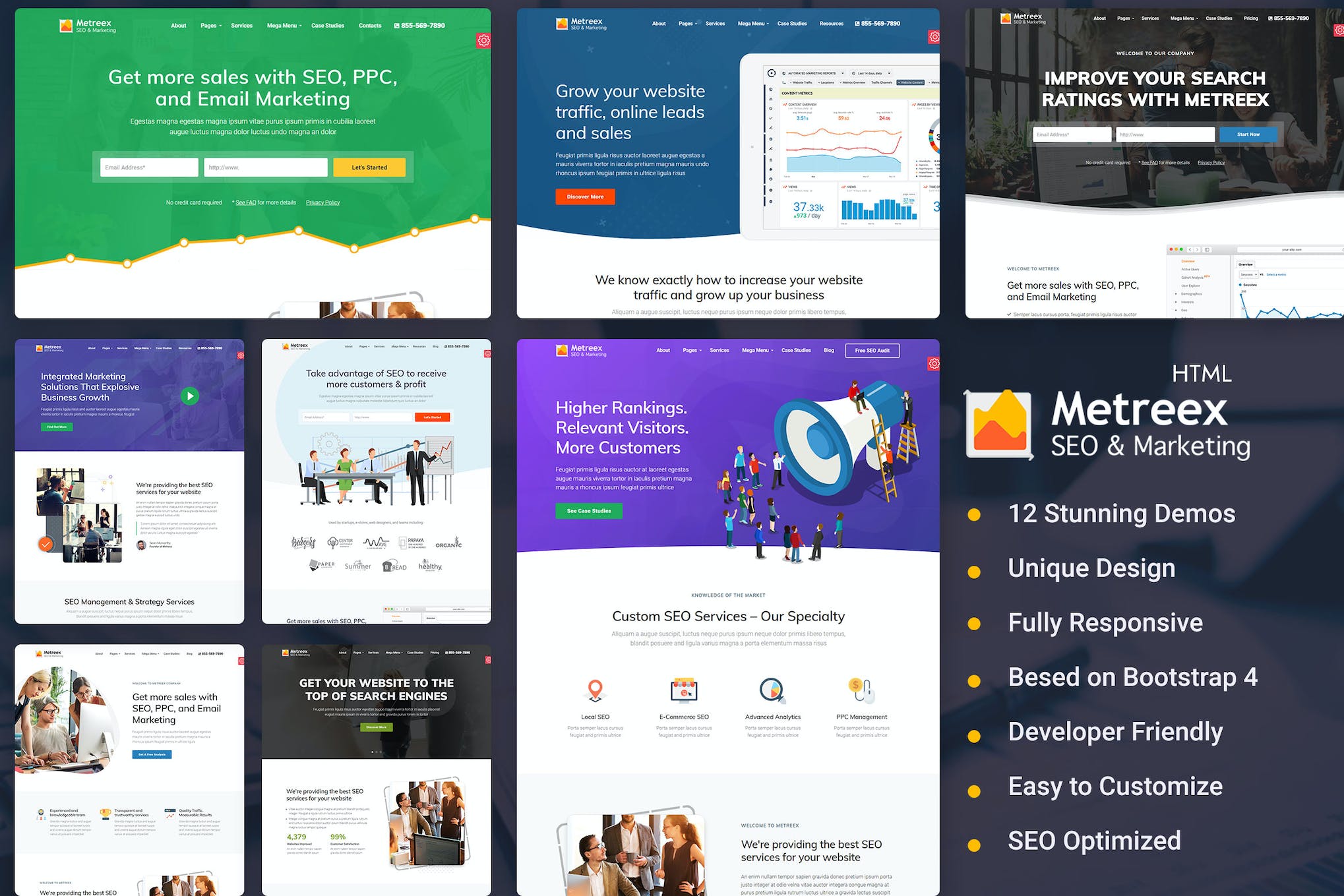 SEO & Digital Marketing Agency Landing HTML Pages