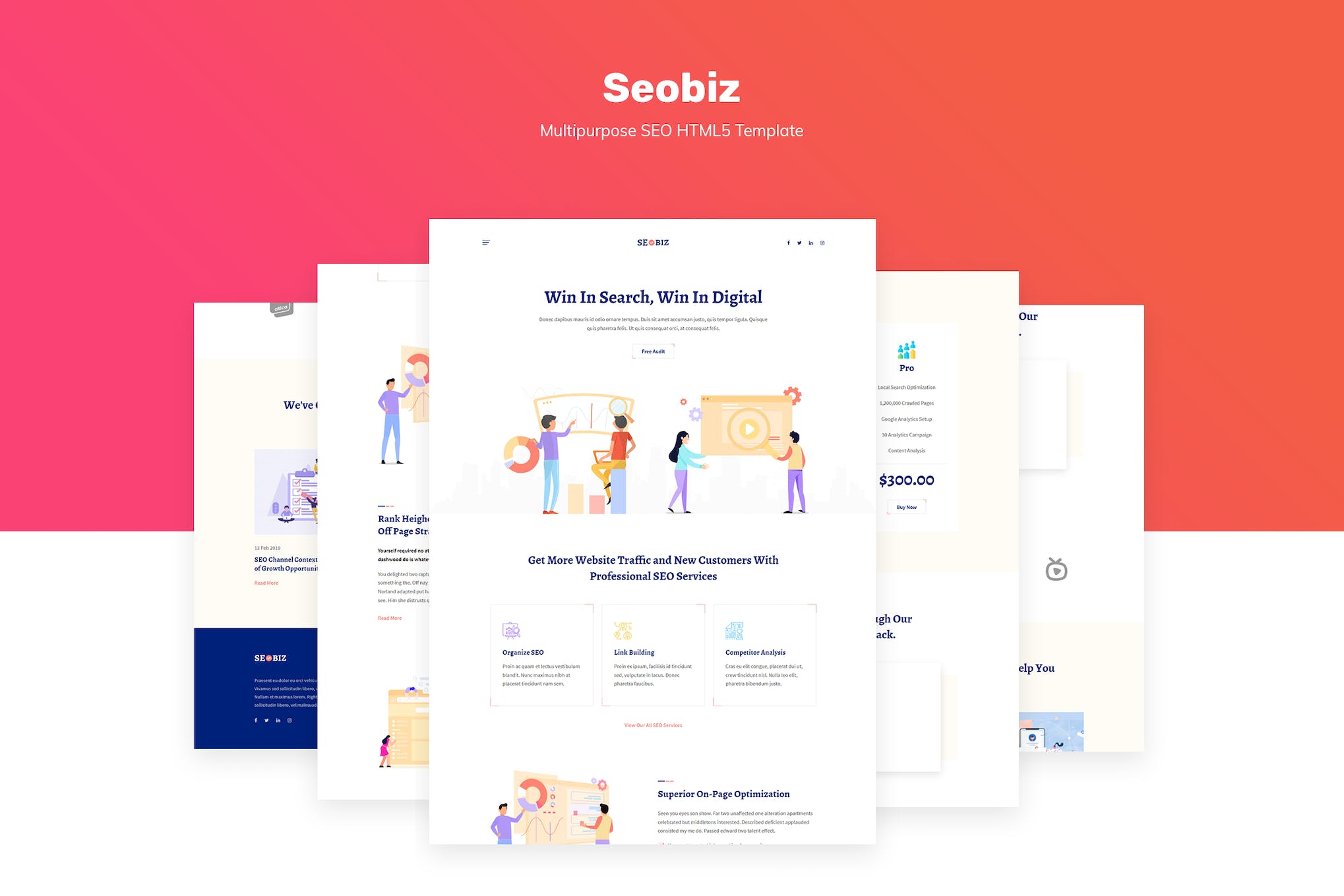 Seobiz | Multipurpose SEO & SMM HTML5 Template