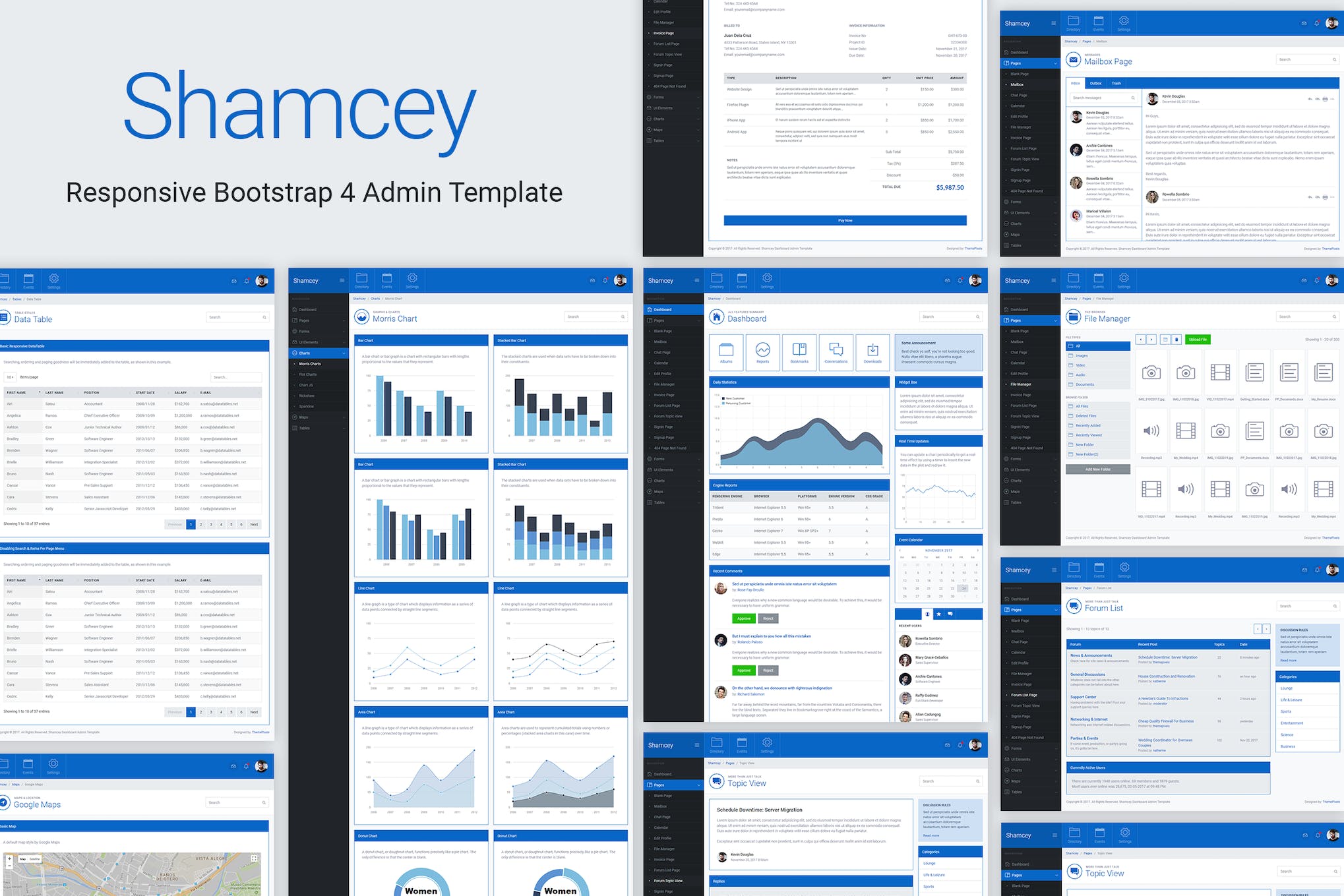 Shamcey Metro Style Bootstrap 4 Admin Template