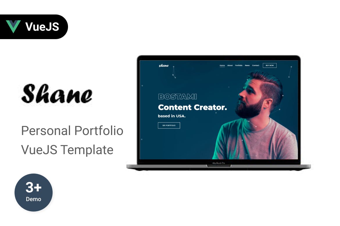 Shane – Personal Portfolio VueJS Template