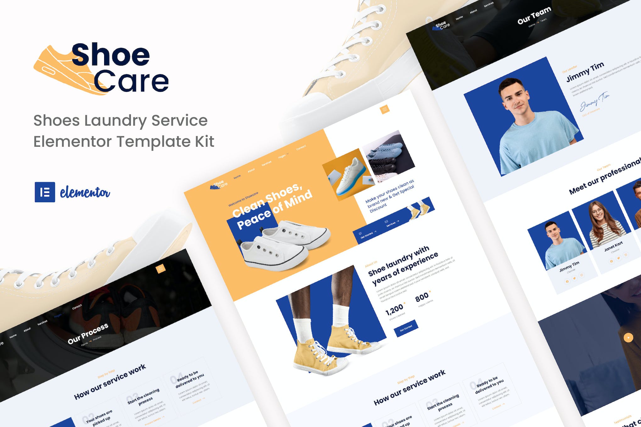 Shoecare – Shoe Laundry Service Elementor Template Kit