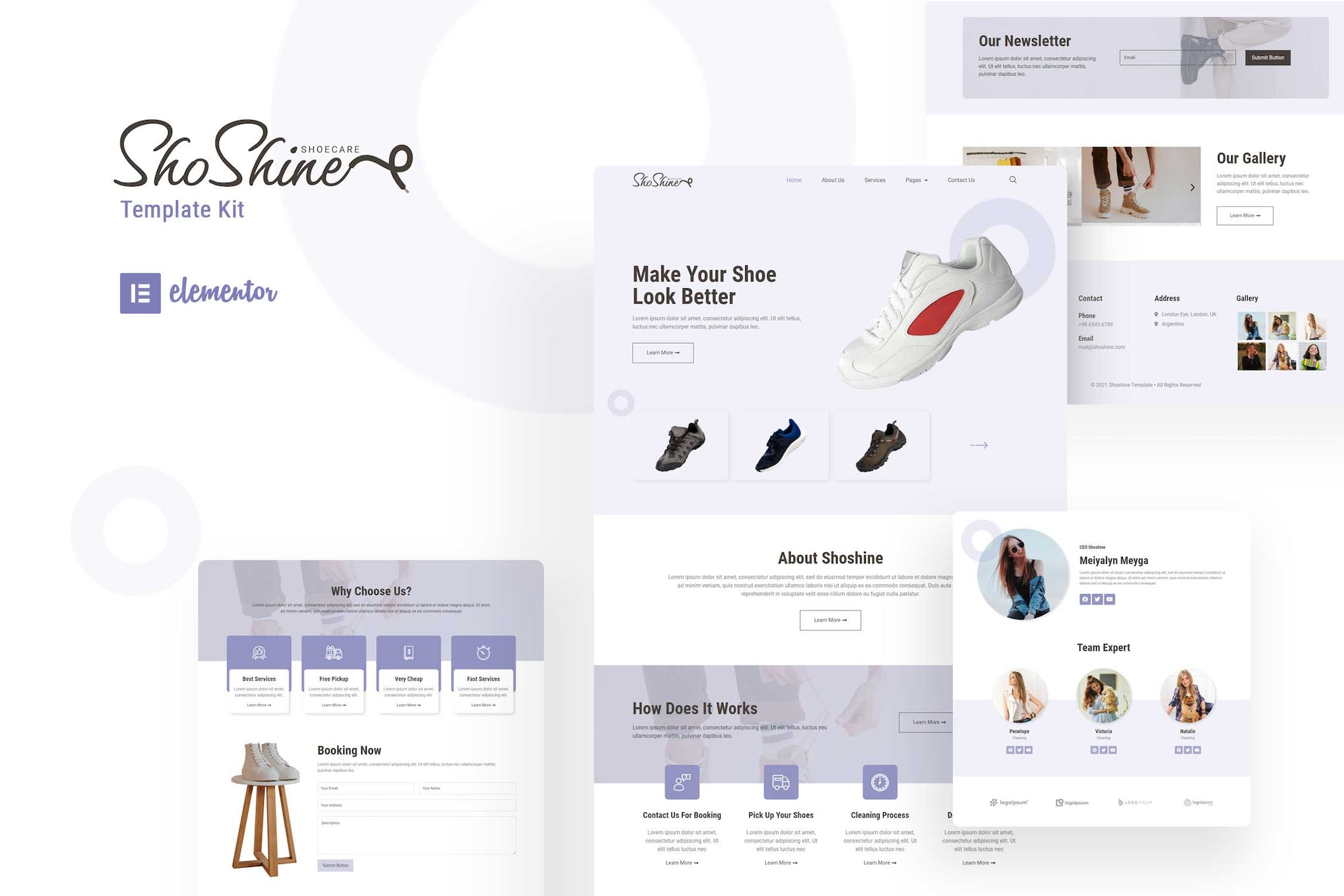 Shoshine – Cleaning Service Elementor Template Kit