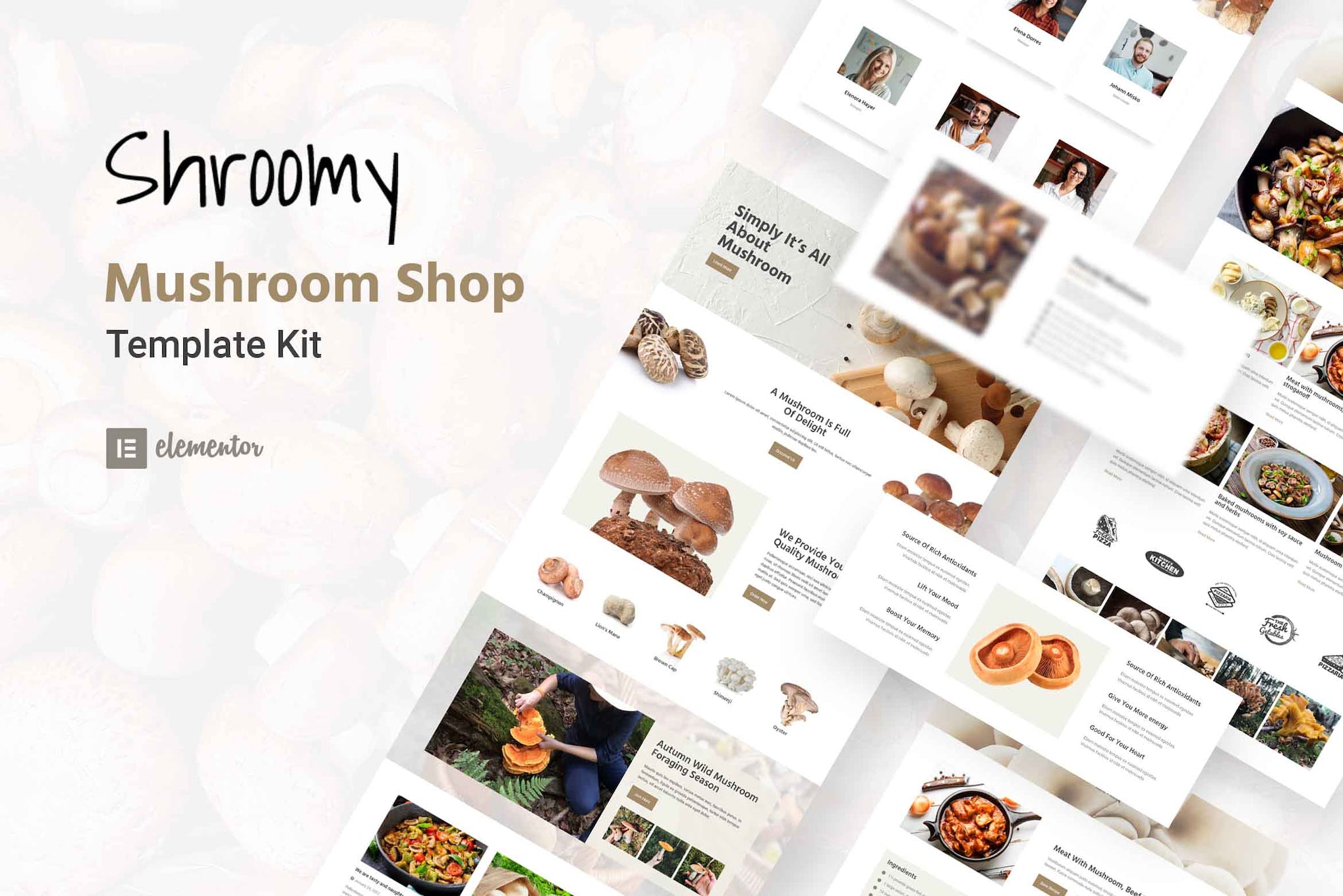 Shroomy –  Mushroom Shop Elementor Template Kit