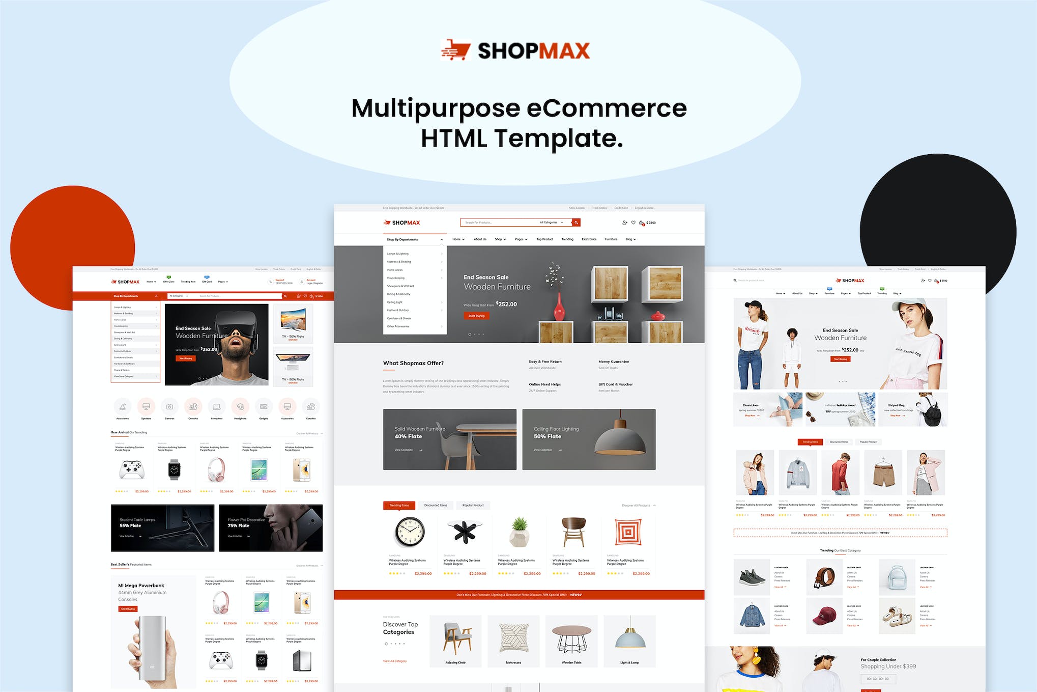 Shupmax – Multipurpose eCommerce HTML Template