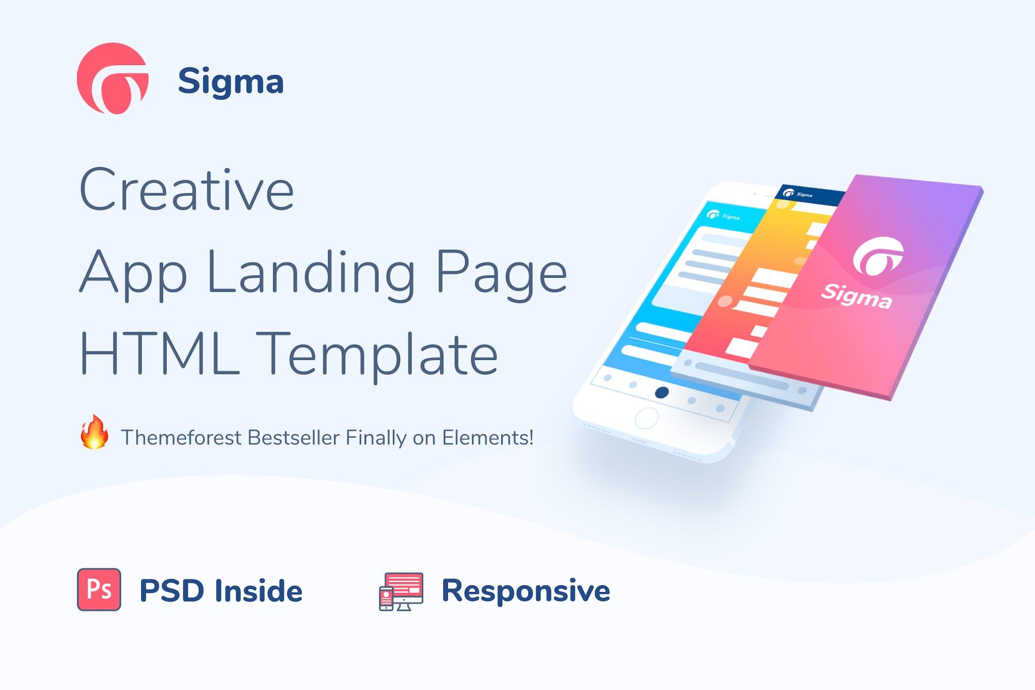 Sigma – App Landing Page HTML Template