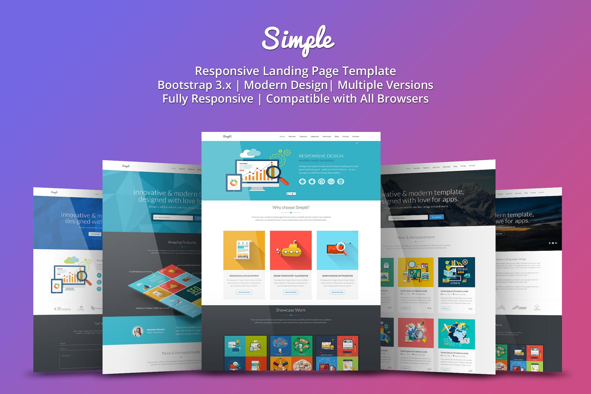 Simple – Responsive Landing Page Template