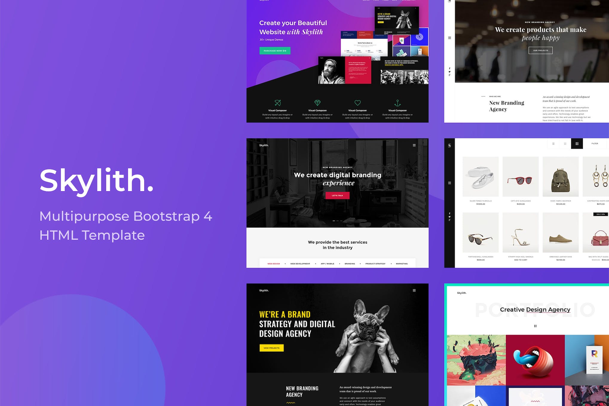 Skylith – Multipurpose Bootstrap 4 HTML Template