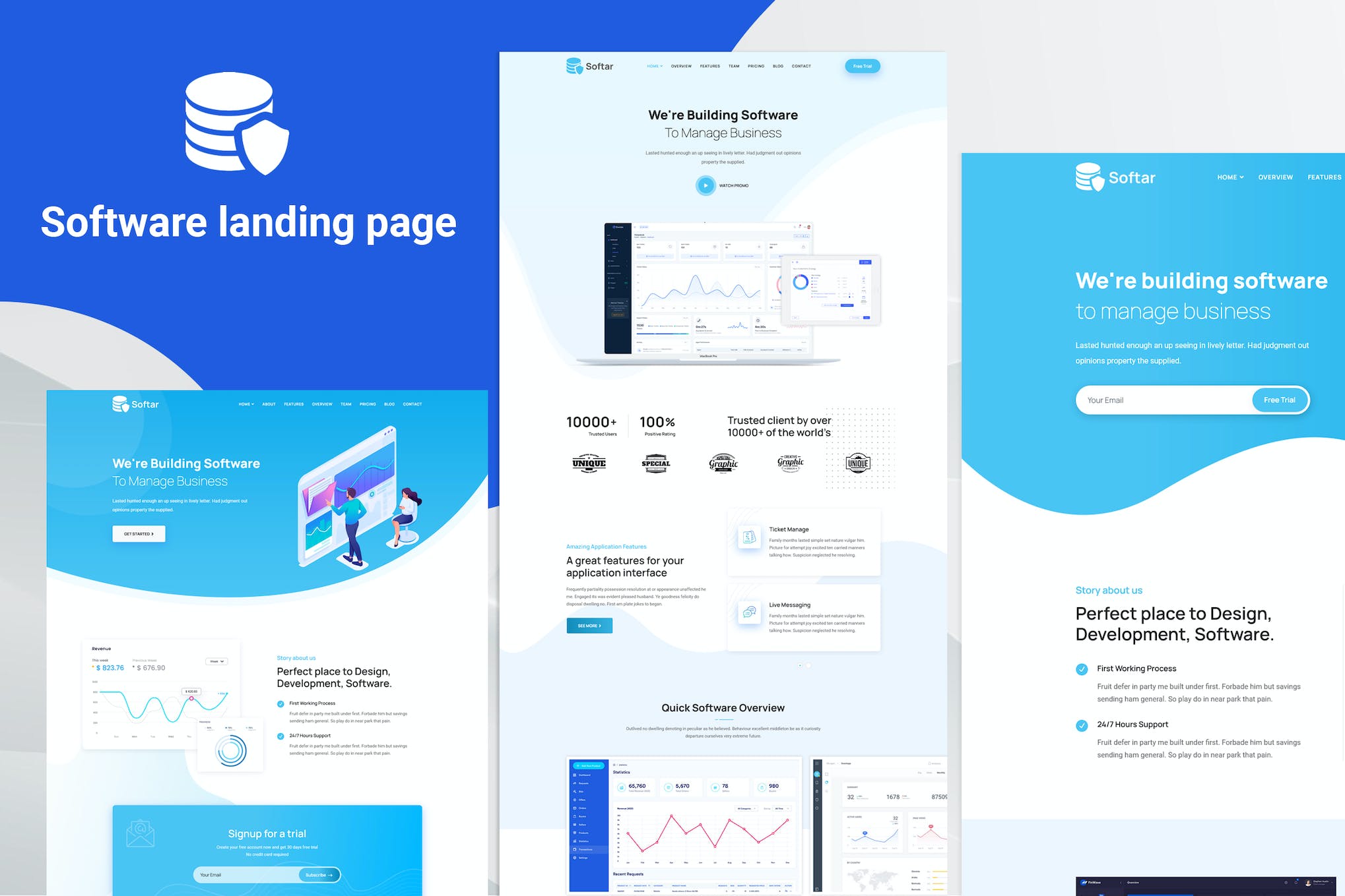 Softar – Software Landing Page