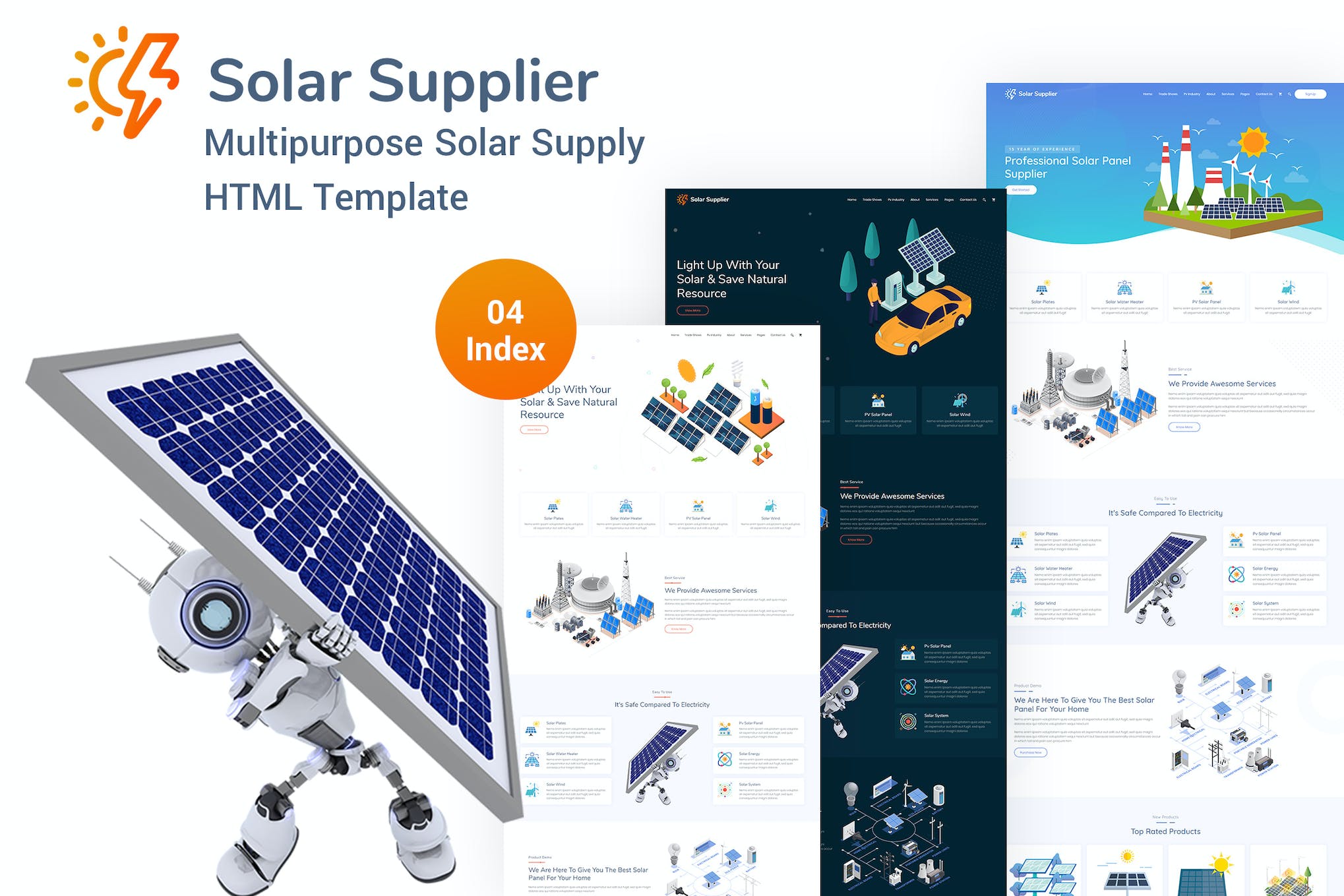 Solar Supplier – Responsive HTML Template