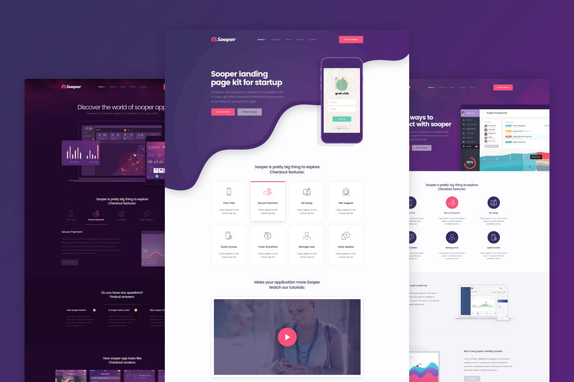 Sooper – App & Software Landing Page Template