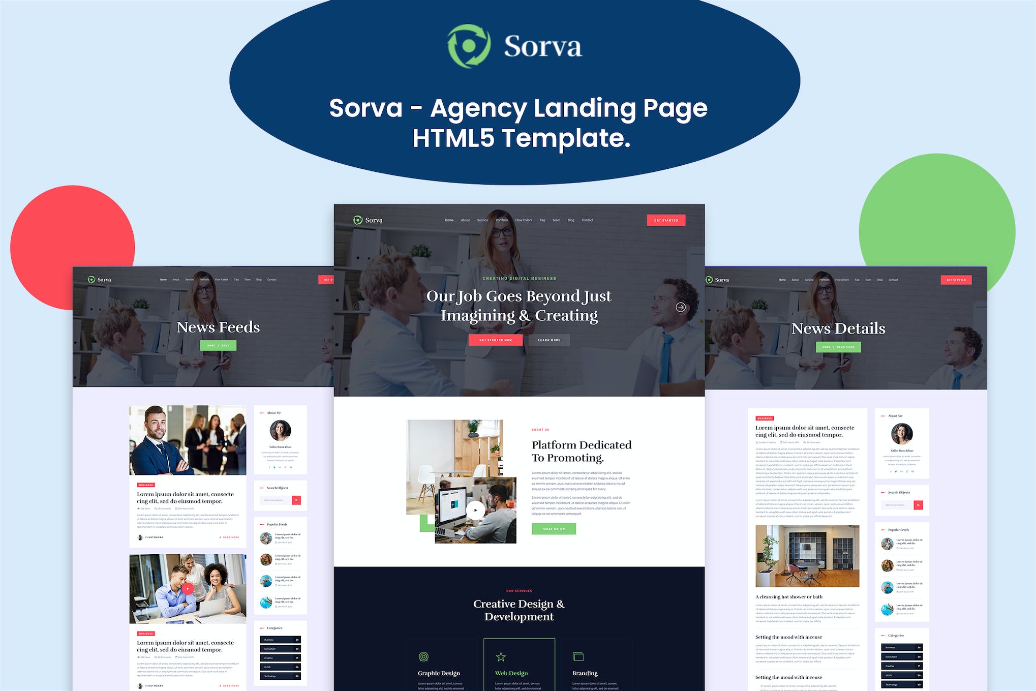 Sorva – Agency Landing Page HTML5 Template