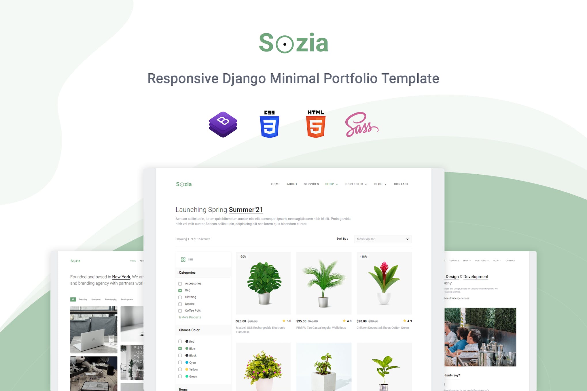 Sozia – Django and Flask Minimal Template