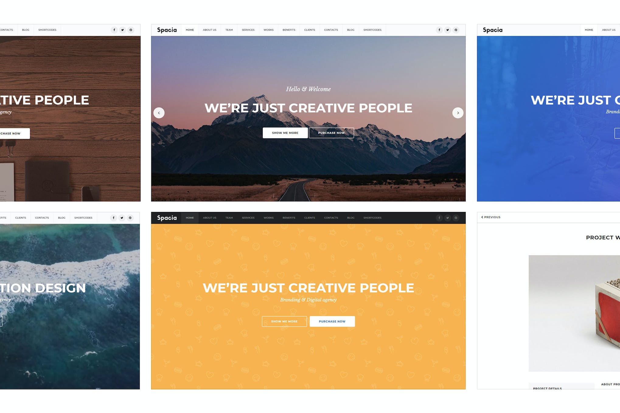 Spacia – One-page parallax template