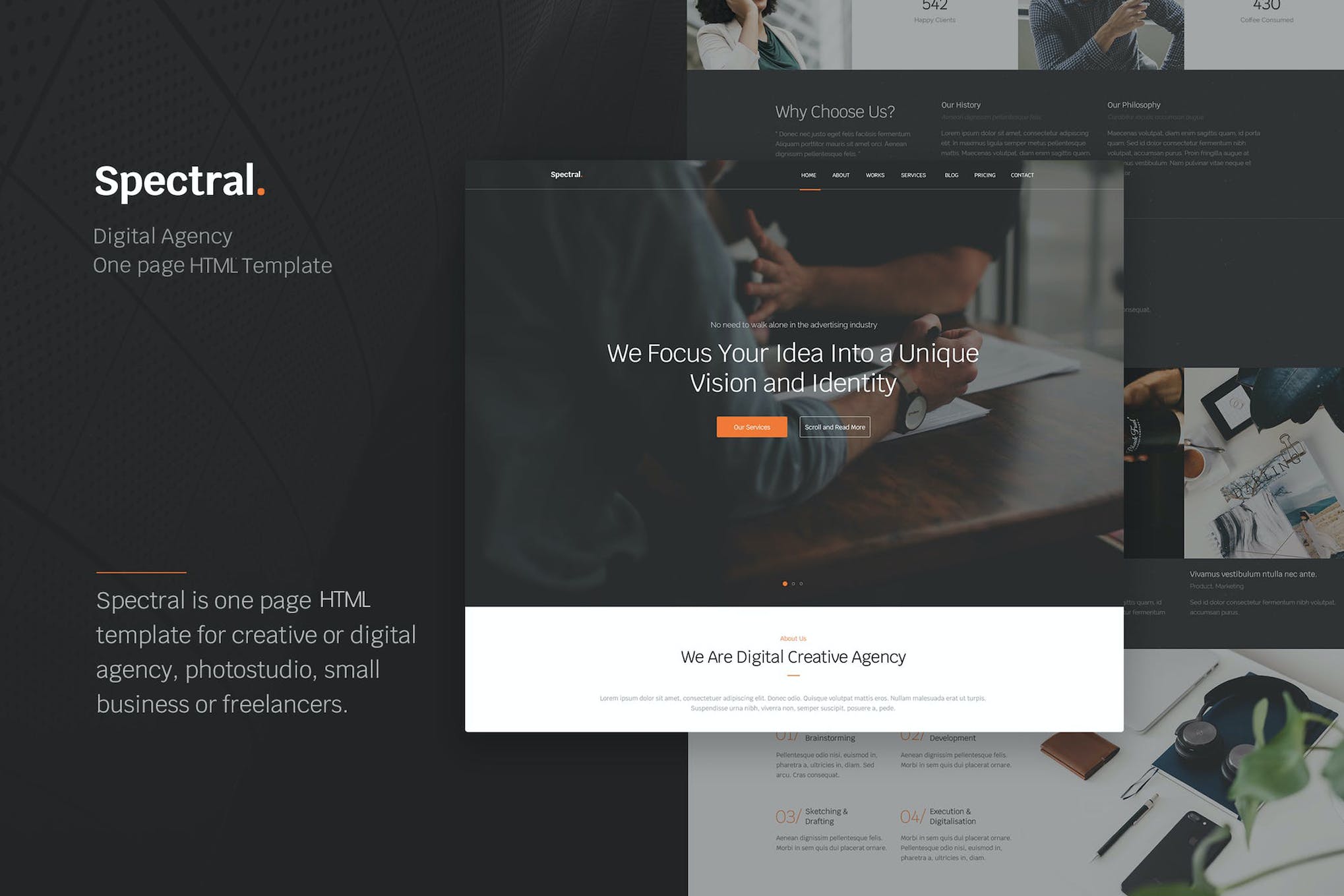 Spectral – Agency One Page HTML5 Template