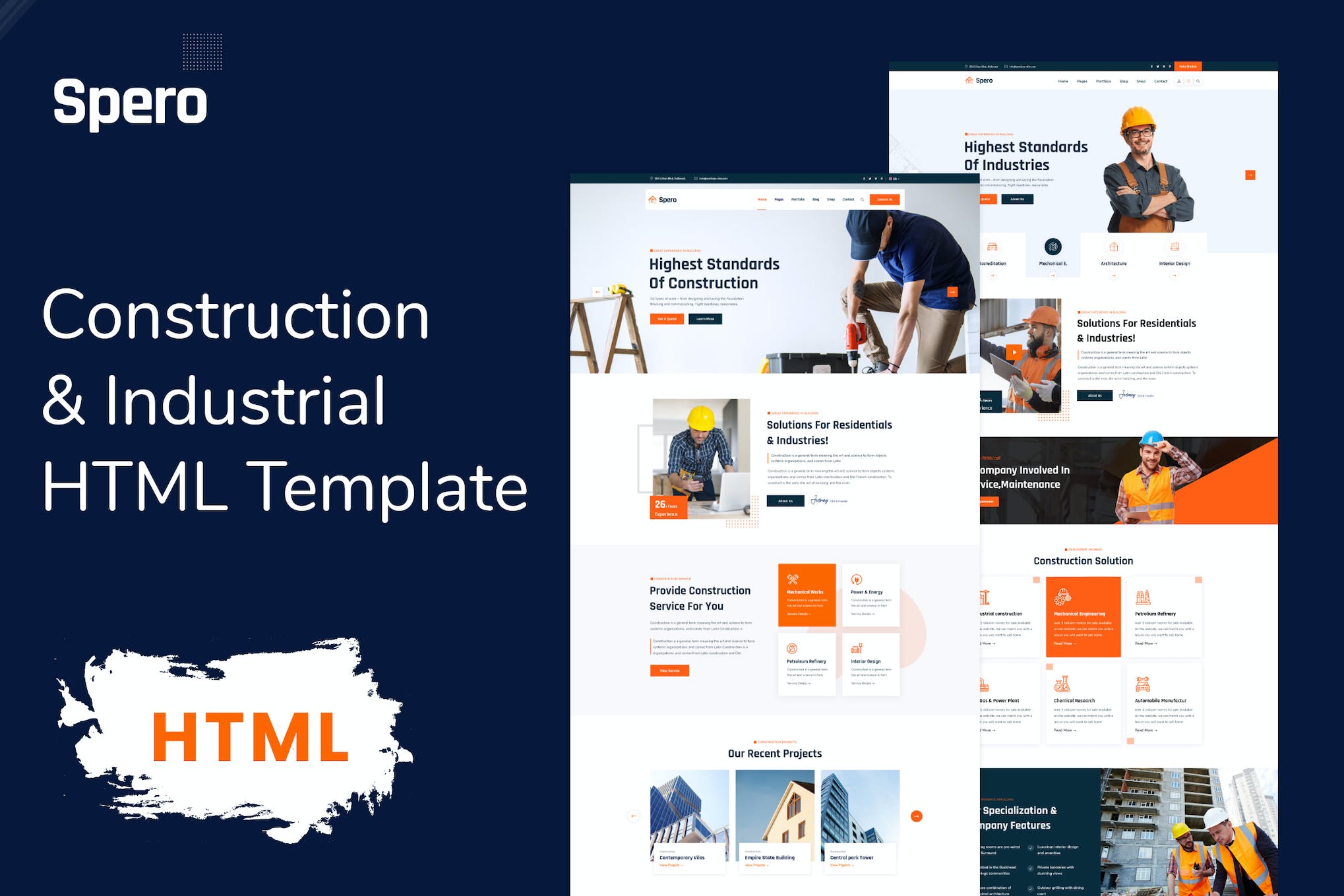 Spero – Construction Industry Bootstrap Template