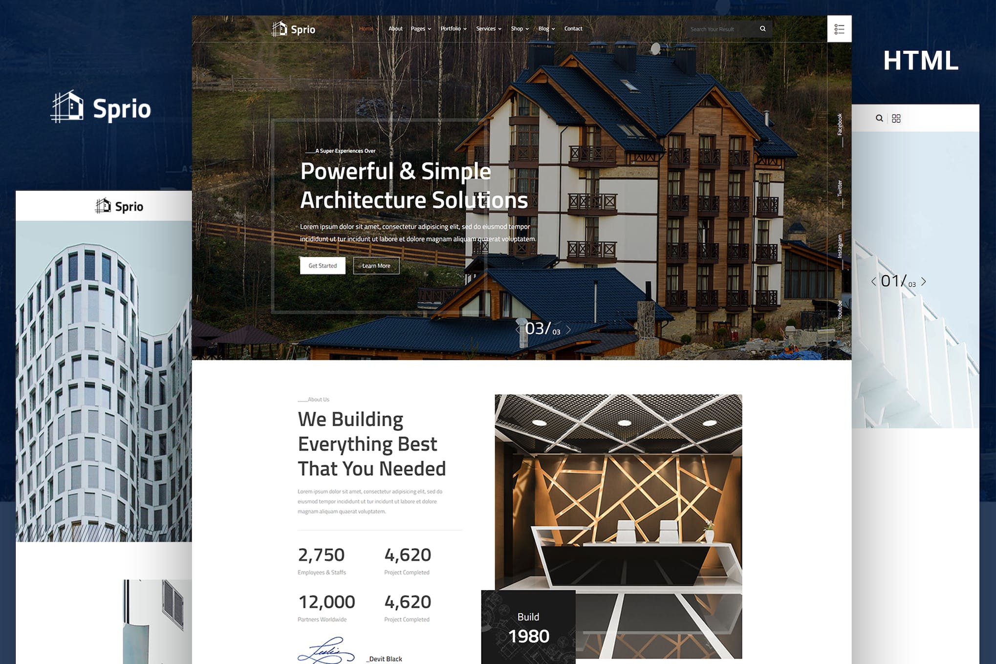 Sprio – Architect & Interior Design HTML Template