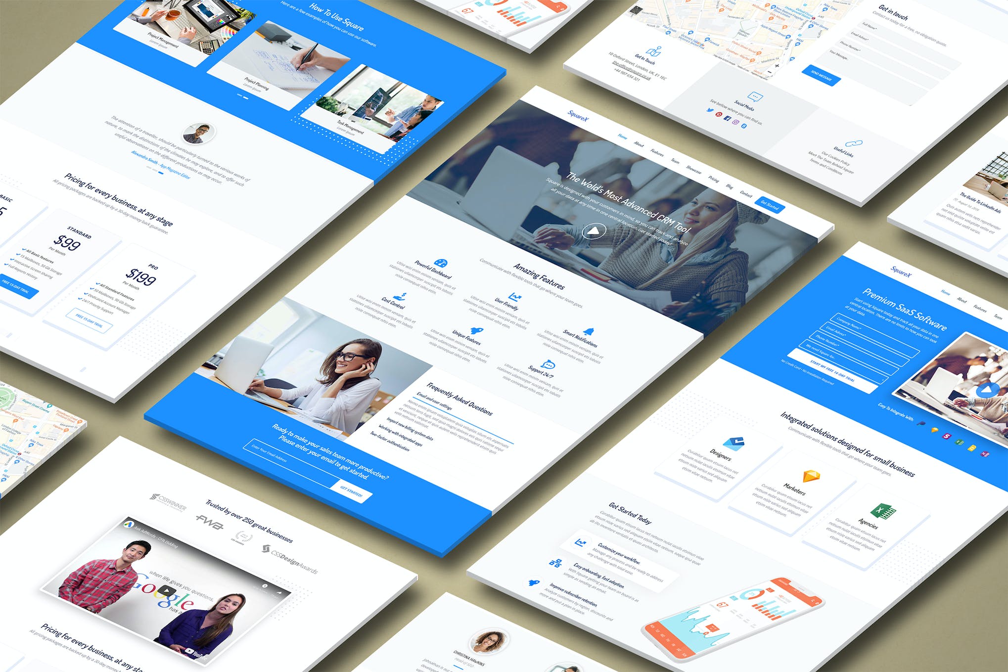 Square – Premium High Converting SaaS Landing Page