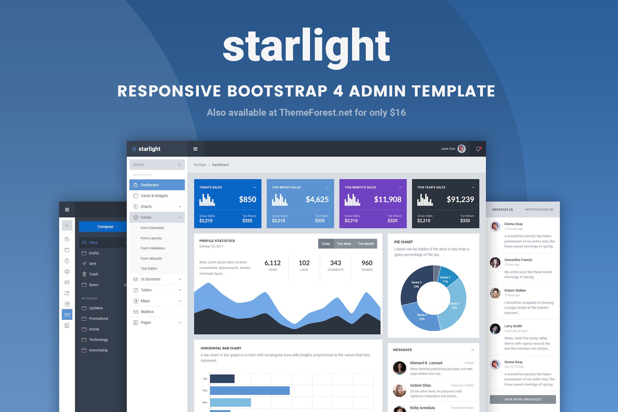 Starlight Responsive Bootstrap 4 Admin Template