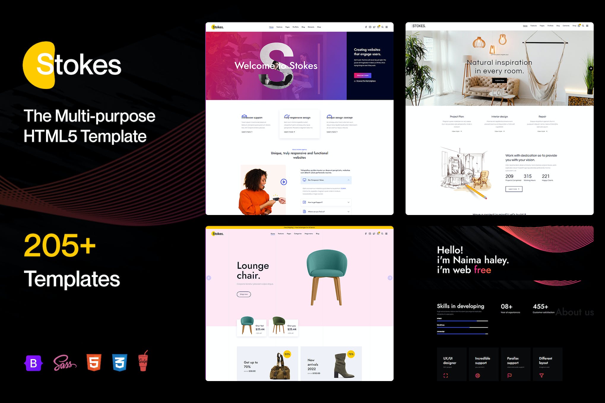 Stokes – Responsive Multi-purpose HTML5 Template