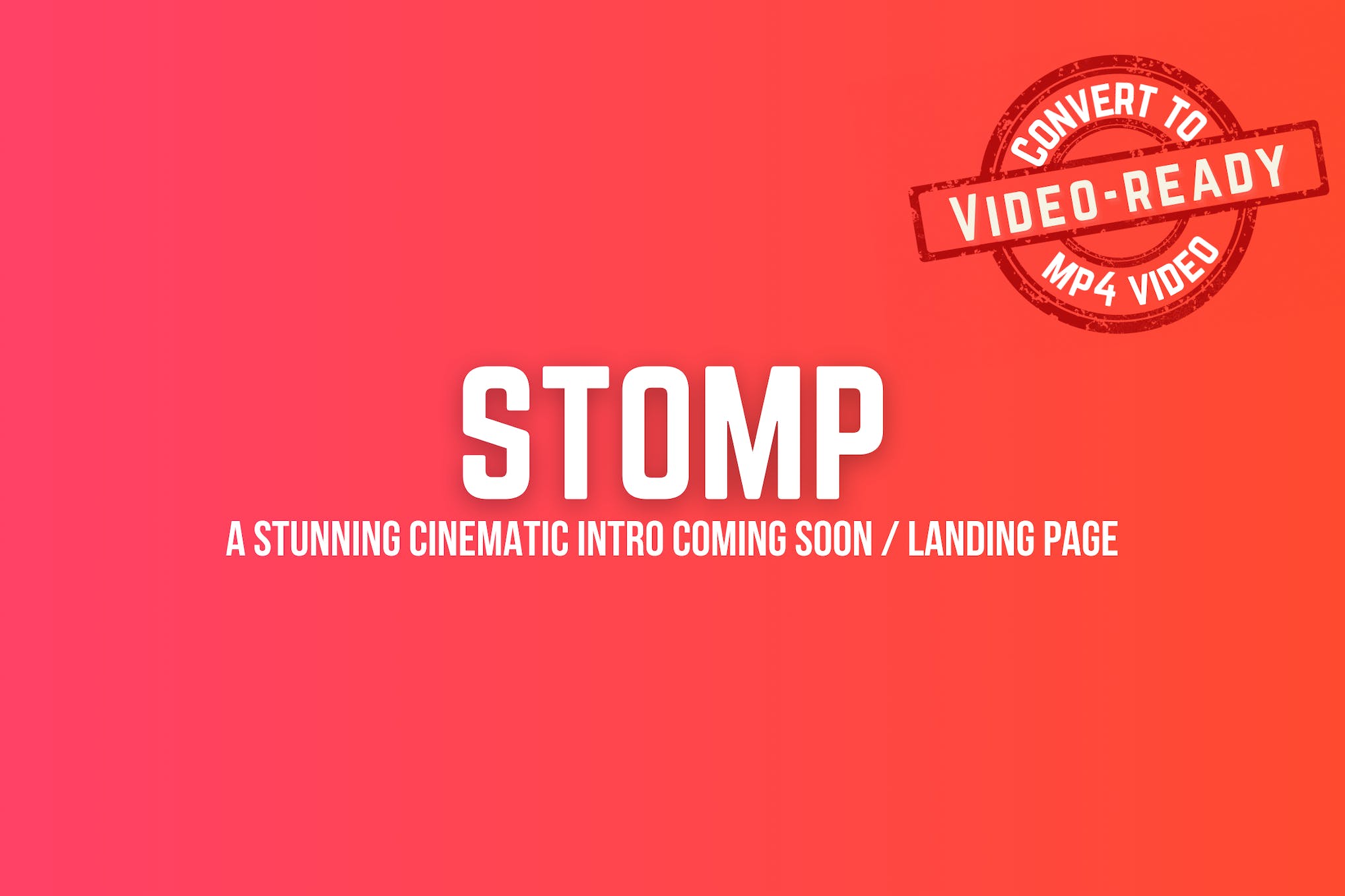 Stomp – Cinematic Intro + Coming Soon Template