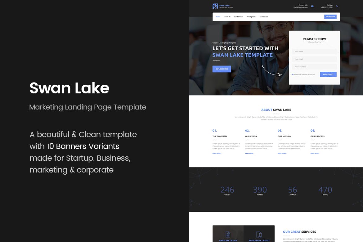 Swan Lake – Marketing Landing Page