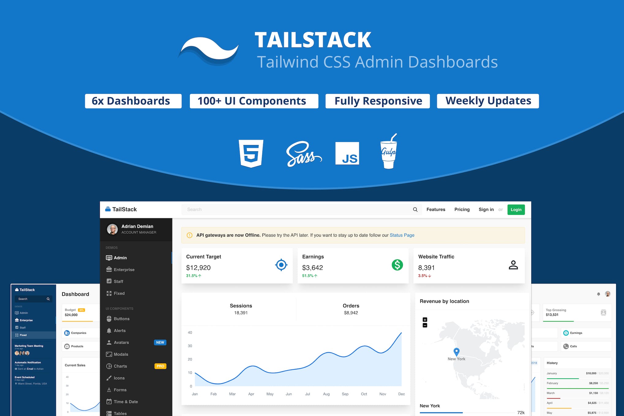 TailStack – Tailwind CSS Admin Dashboards Template