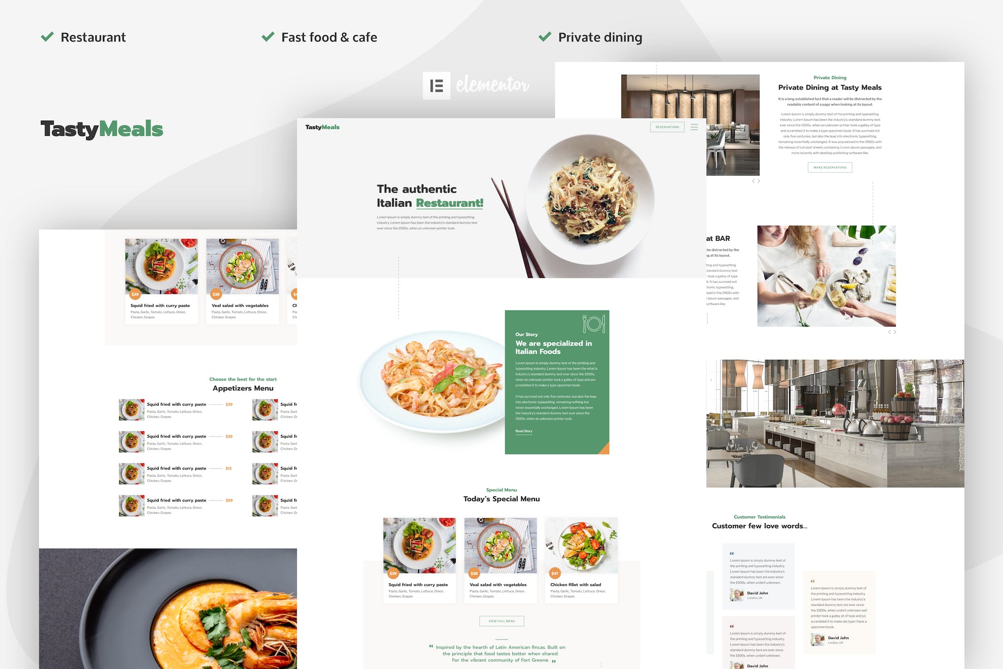 TastyMeals – Restaurant & Cafe Elementor Template Kit