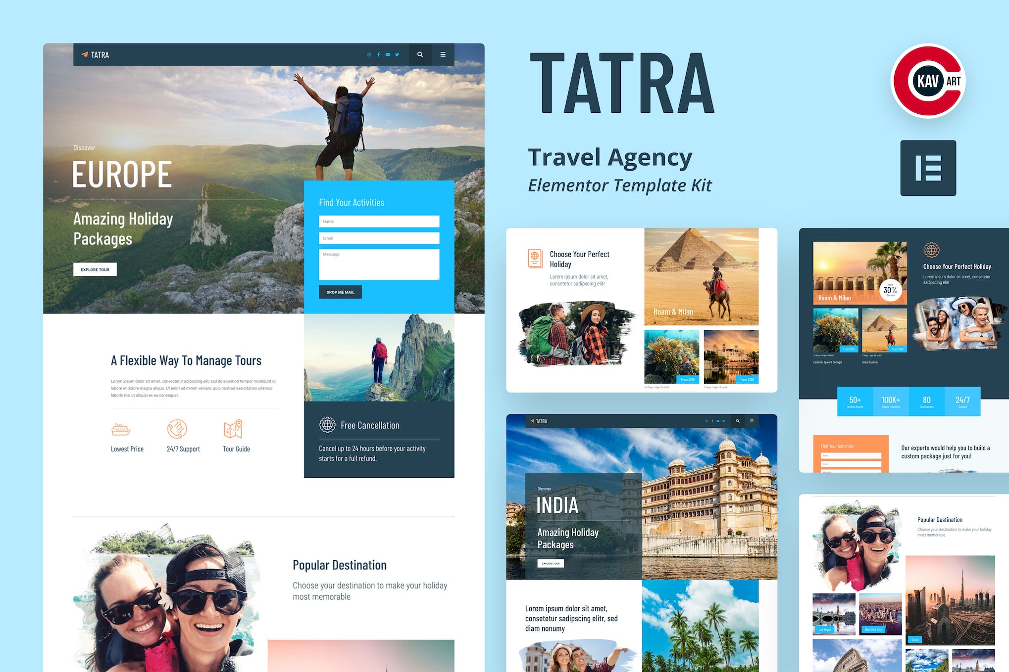 Tatra – Travel Agency Elementor Template Kit