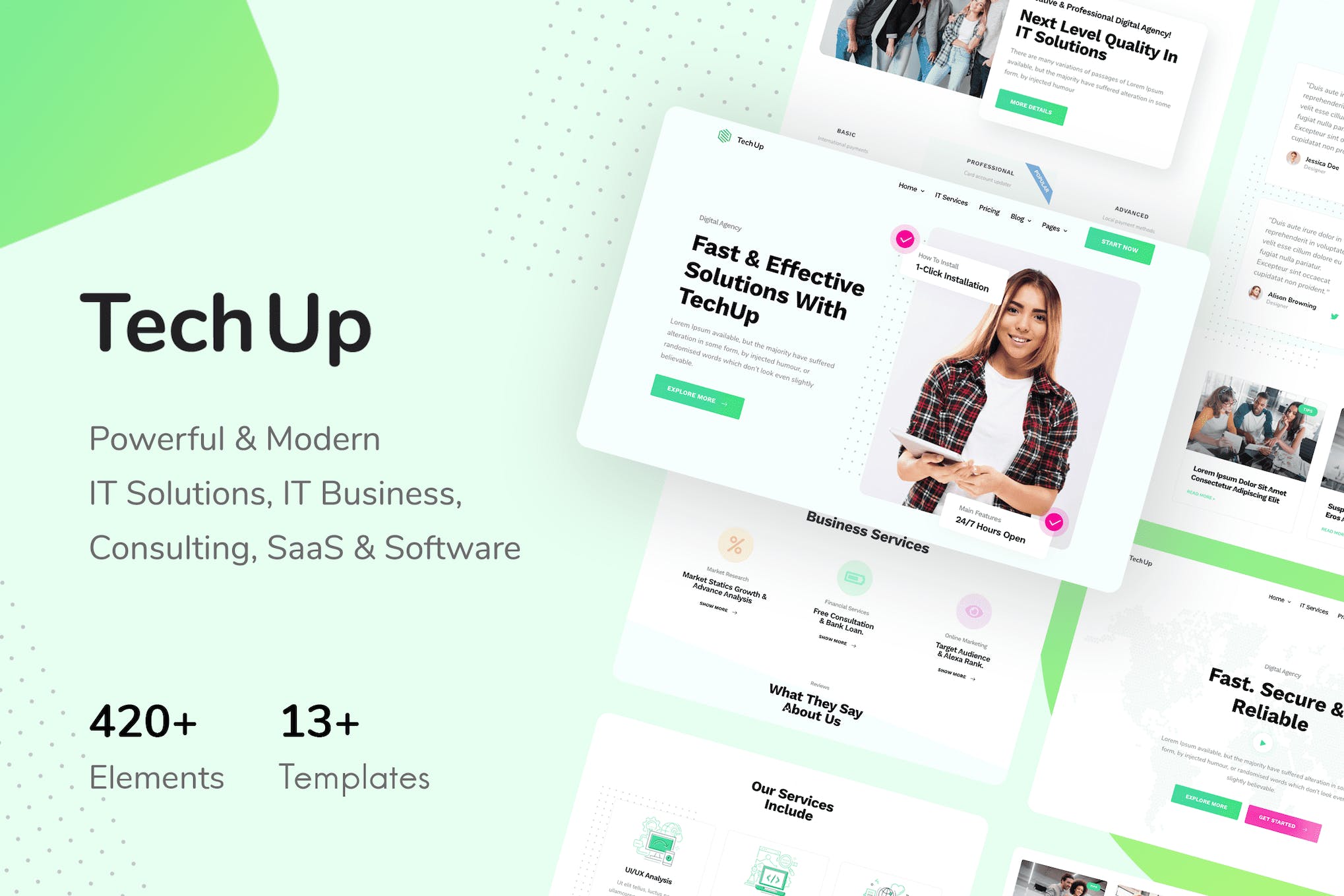 TechUp – Technology IT Solutions & Services Elementor Template Kit