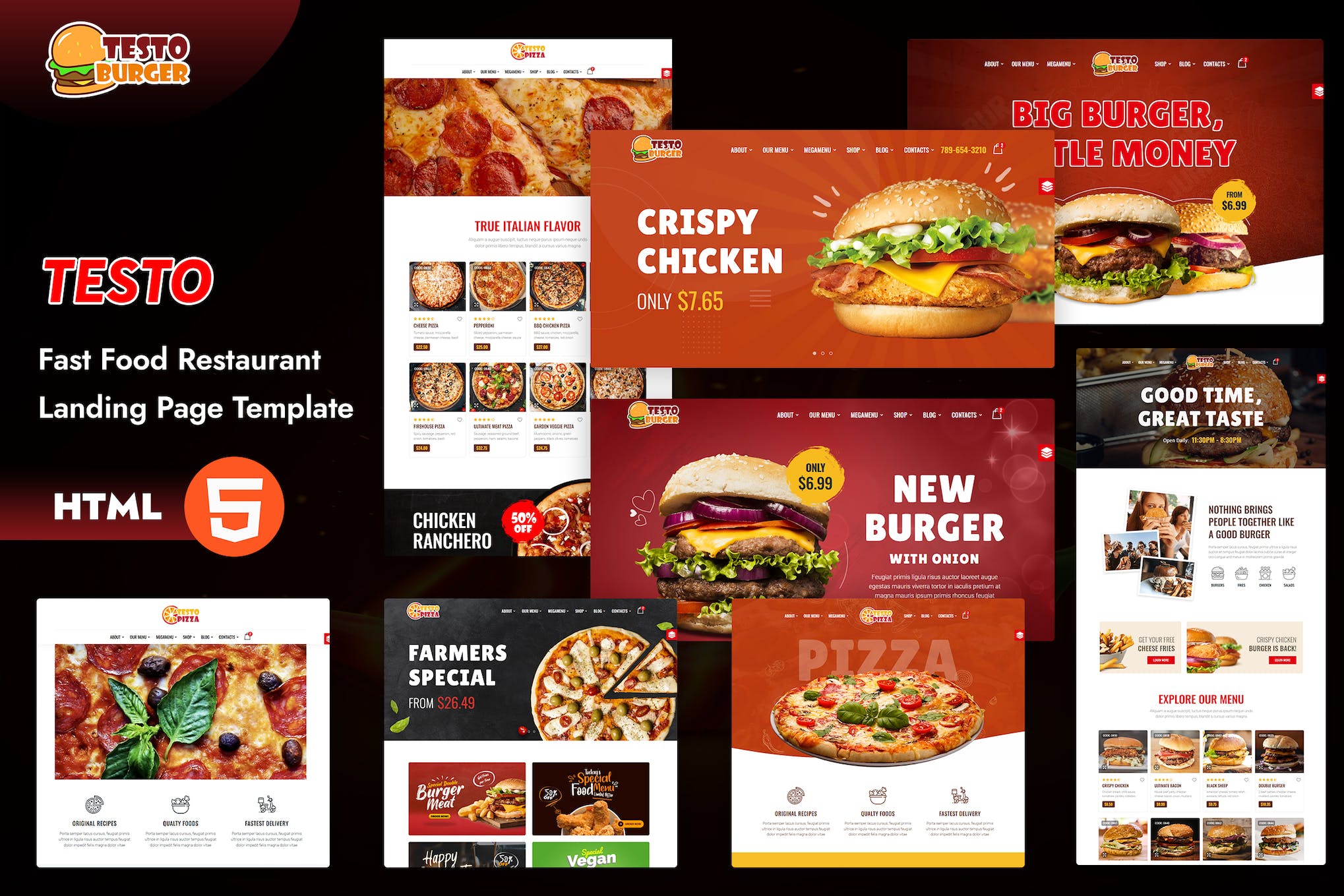 Testo – Pizza Caffe Restaurant Bootstrap5 Template