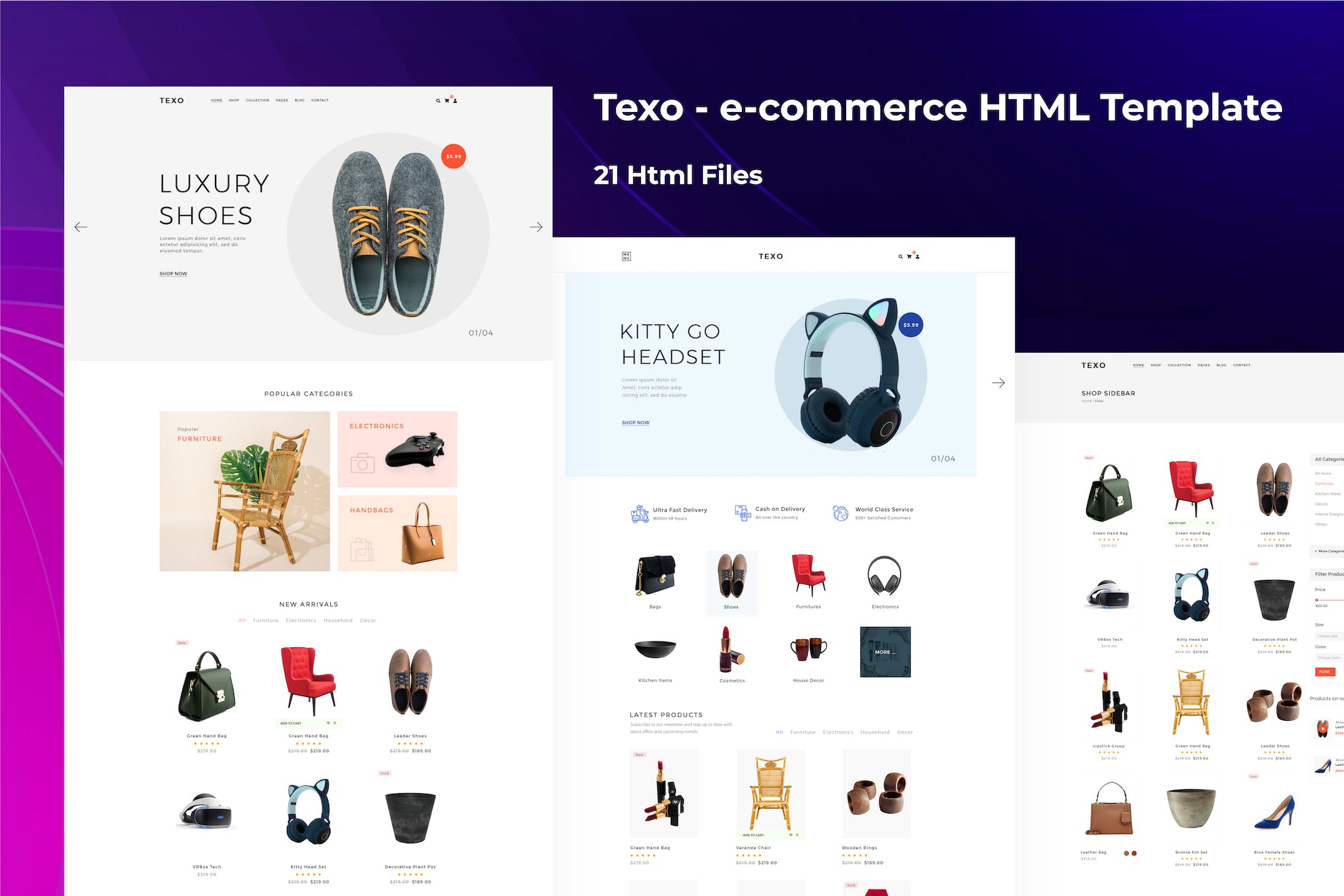 Texo – Multipurpose HTML ecommerce template