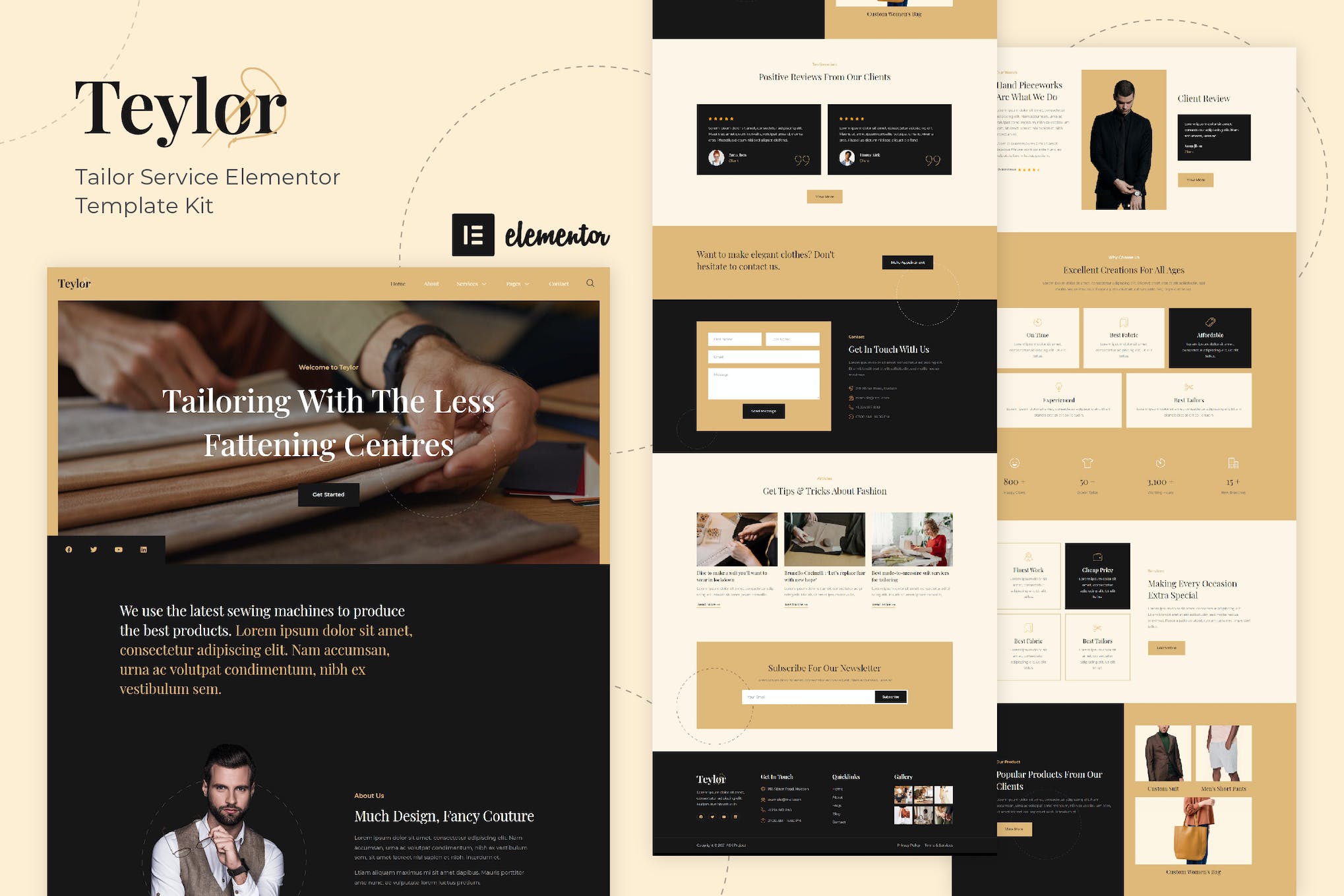 Teylor – Tailor Service Elementor Template Kit