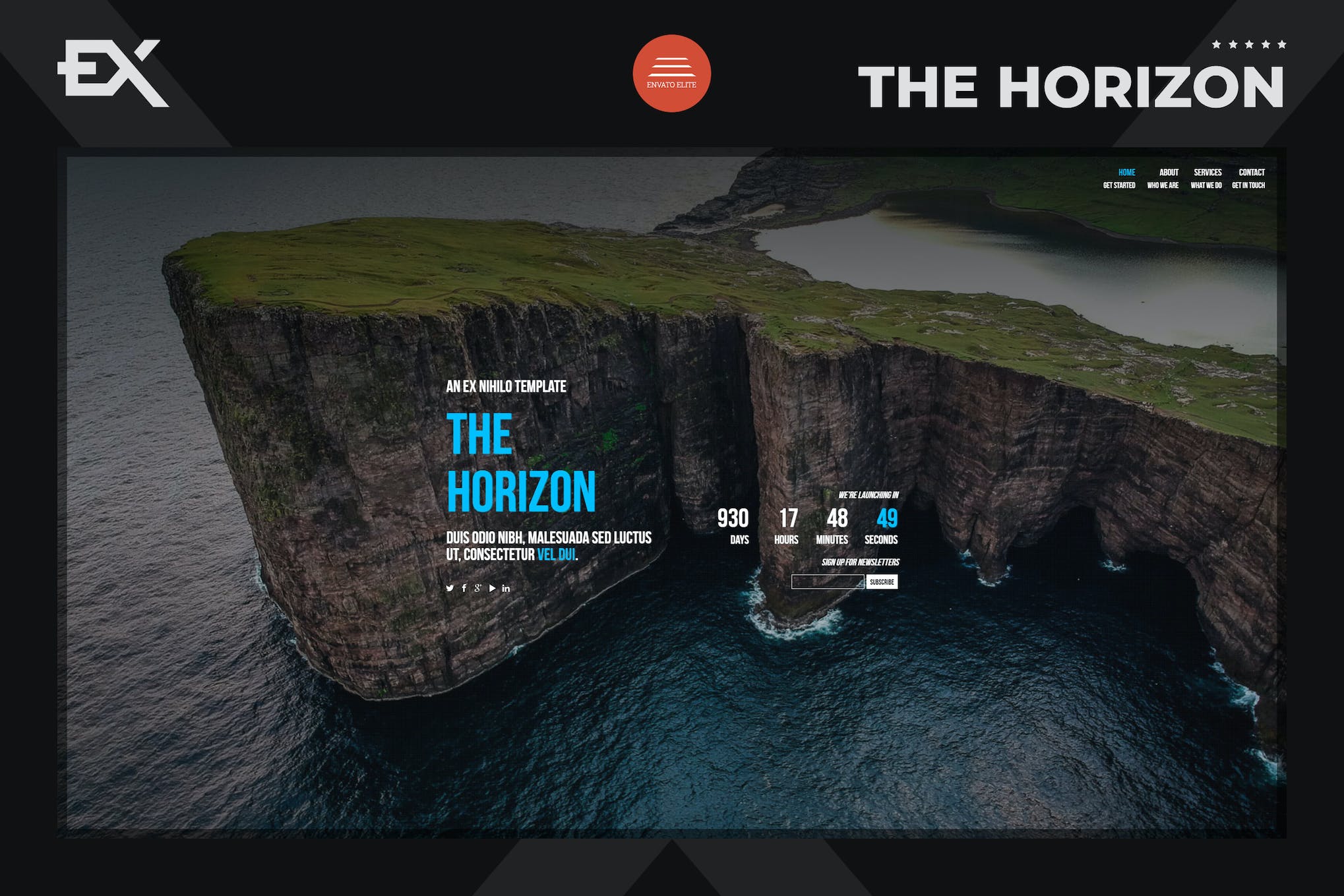 The Horizon – Responsive Coming Soon Page