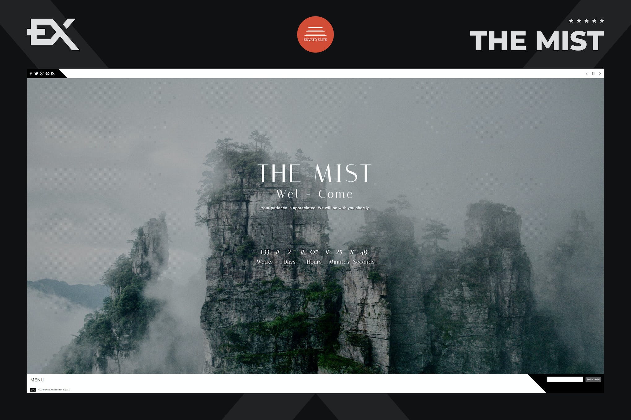 The Mist – Responsive Coming Soon Page