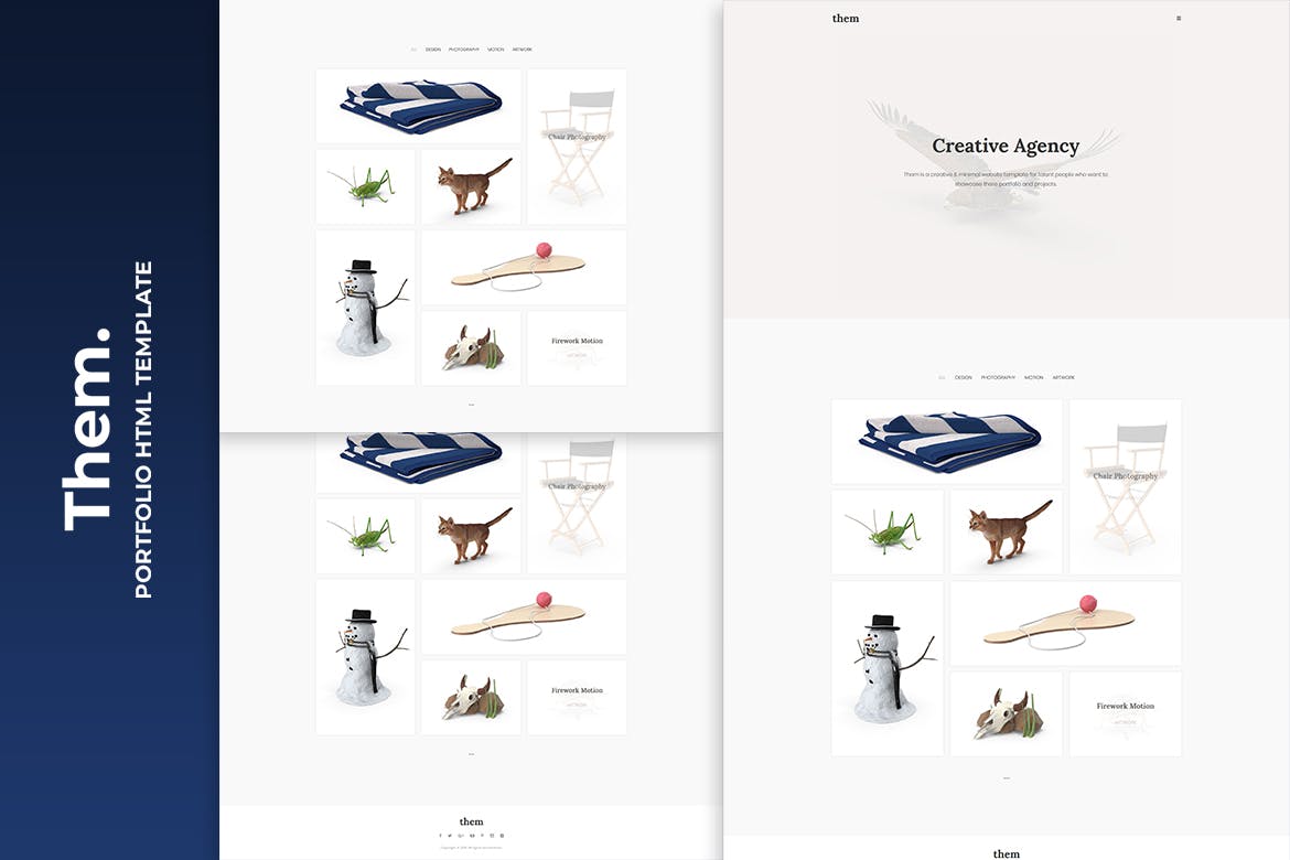 Them – Minimal and Creative Portfolio HTML Templat