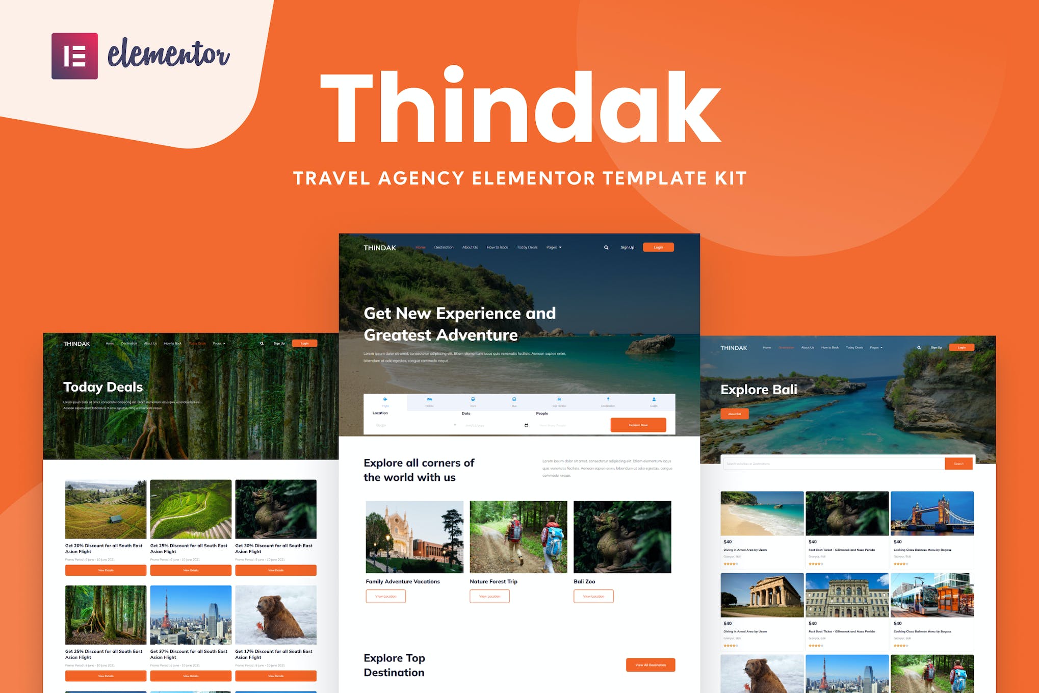 Thindak – Travel Agency Elementor Template Kit